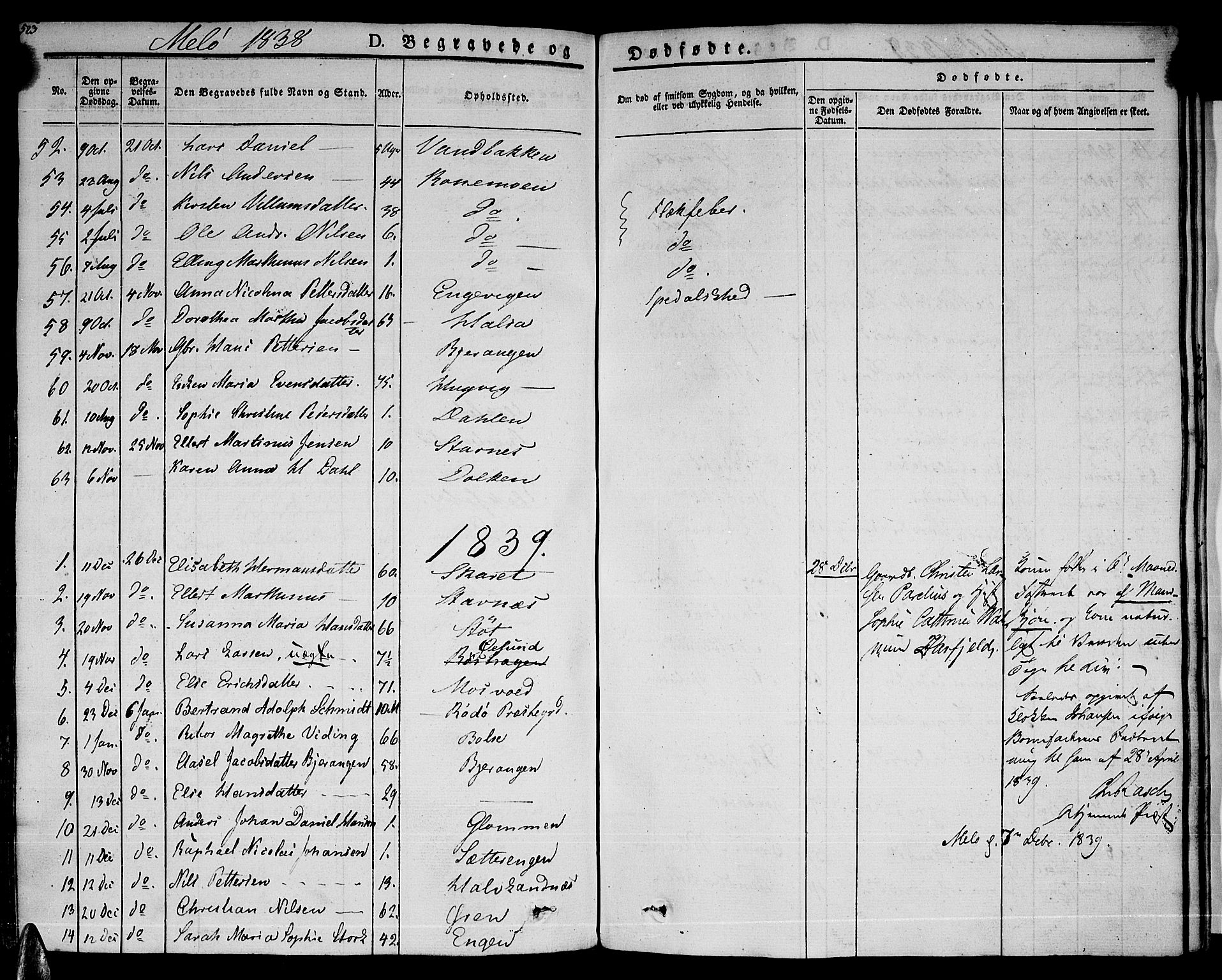 Ministerialprotokoller, klokkerbøker og fødselsregistre - Nordland, SAT/A-1459/841/L0600: Parish register (official) no. 841A07 /2, 1824-1843, p. 523