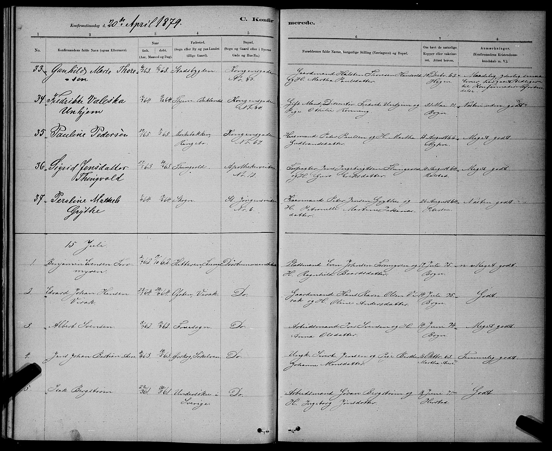 Ministerialprotokoller, klokkerbøker og fødselsregistre - Sør-Trøndelag, AV/SAT-A-1456/601/L0091: Parish register (copy) no. 601C09, 1878-1883