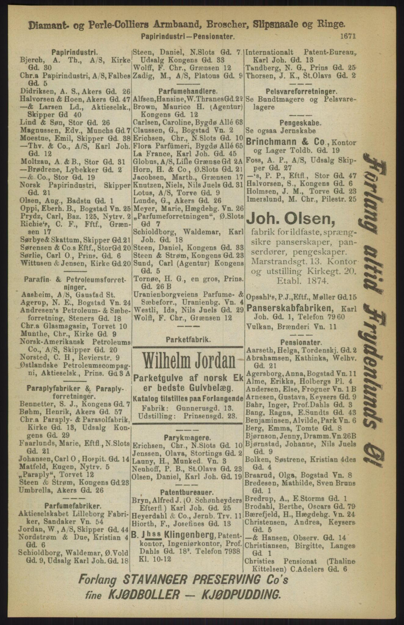 Kristiania/Oslo adressebok, PUBL/-, 1911, p. 1671