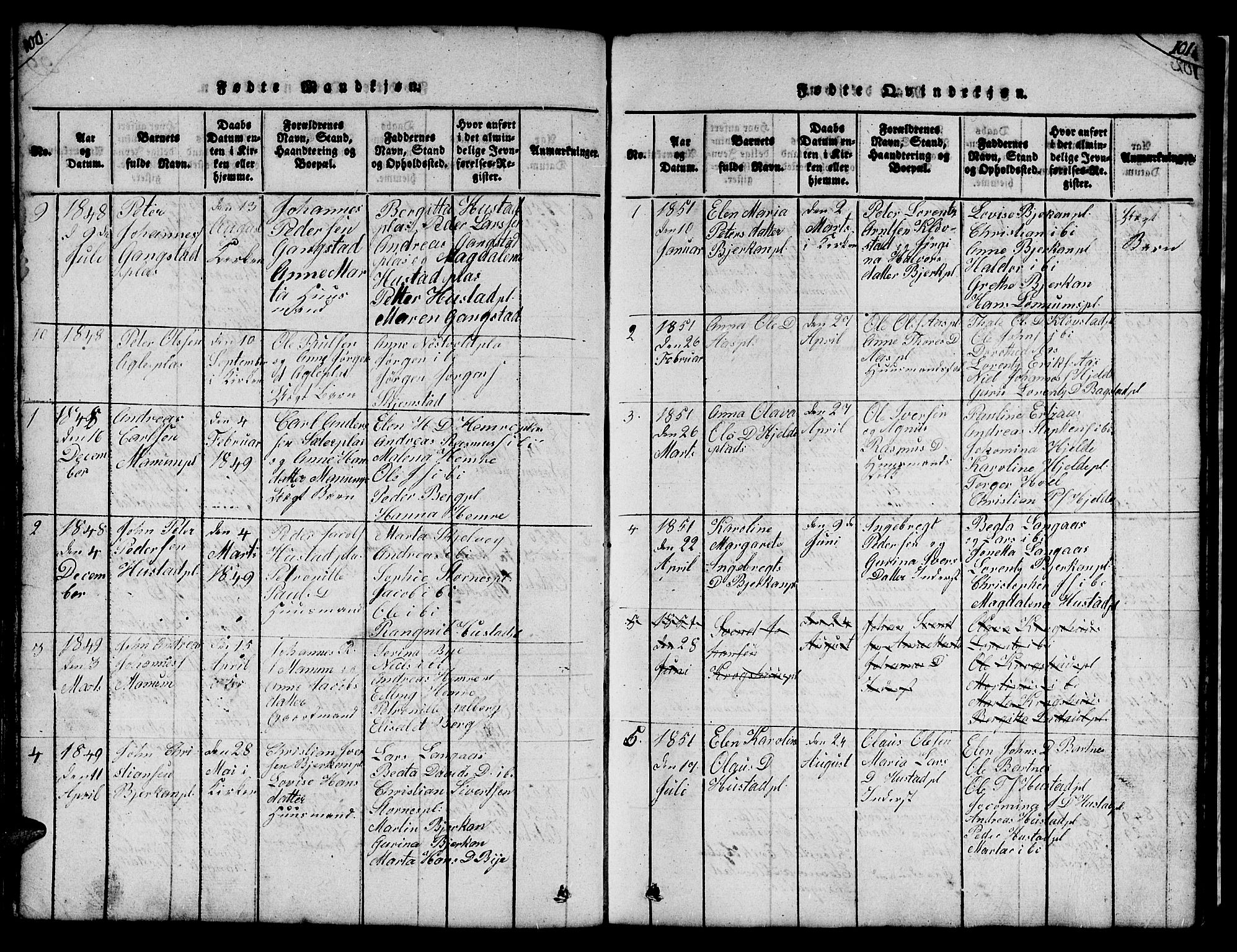 Ministerialprotokoller, klokkerbøker og fødselsregistre - Nord-Trøndelag, SAT/A-1458/732/L0317: Parish register (copy) no. 732C01, 1816-1881, p. 100-101