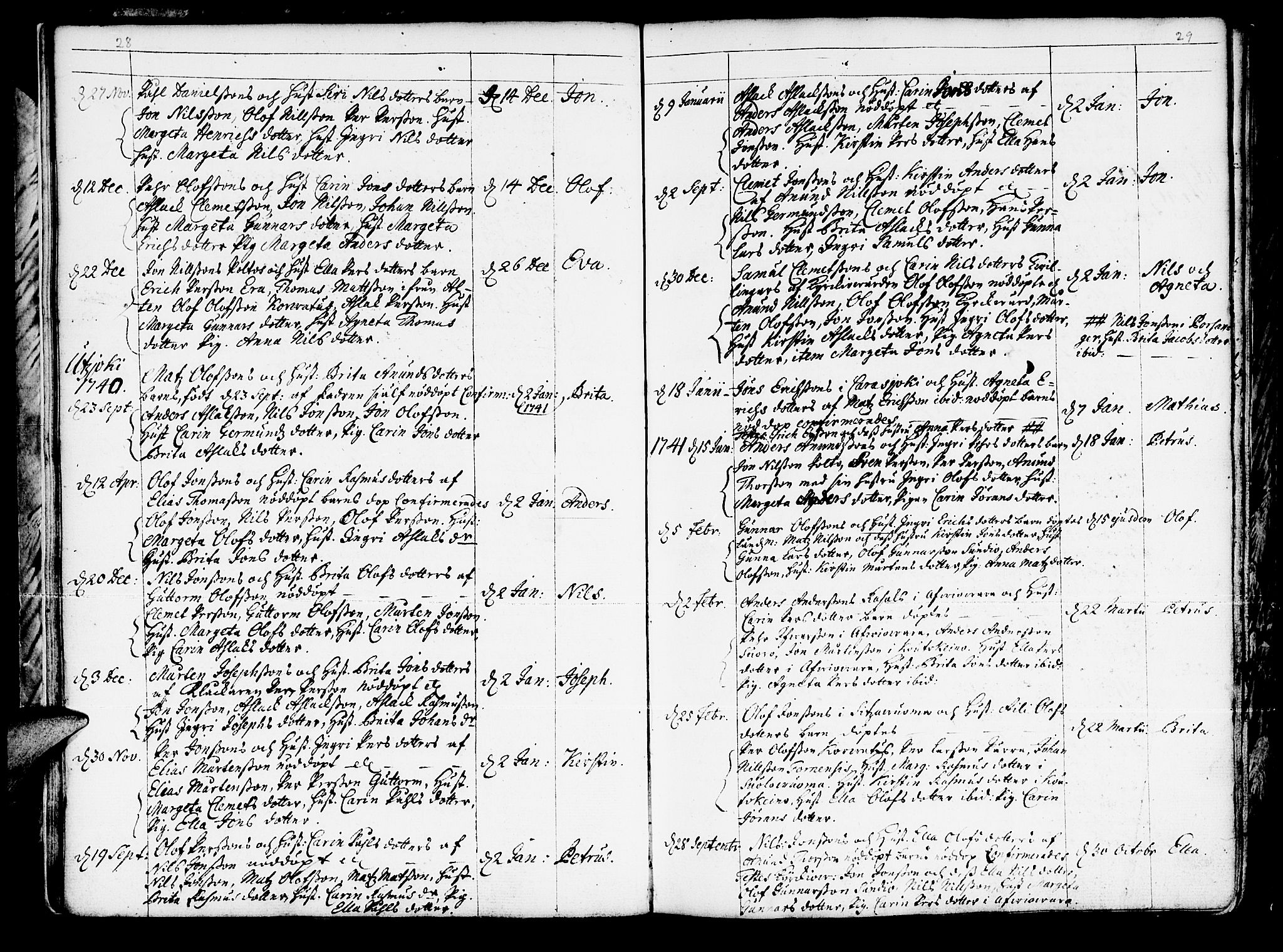 Kautokeino sokneprestembete, SATØ/S-1340/H/Ha/L0001.kirke: Parish register (official) no. 1, 1723-1776, p. 28-29