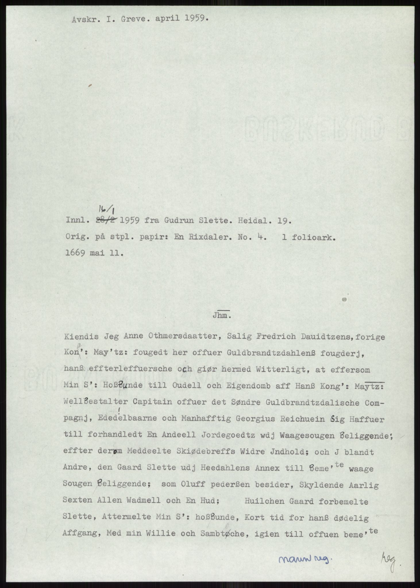 Samlinger til kildeutgivelse, Diplomavskriftsamlingen, AV/RA-EA-4053/H/Ha, p. 48