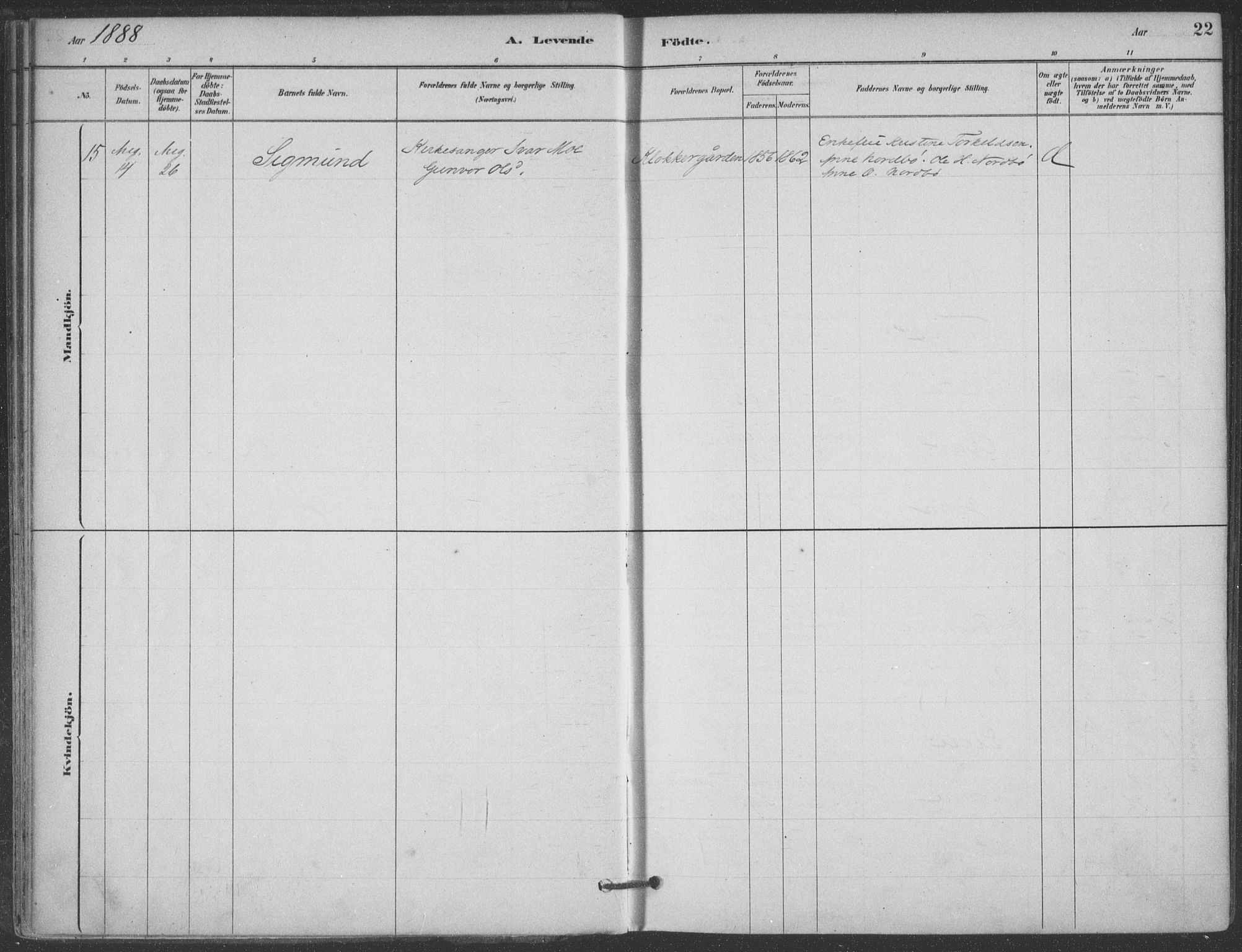 Hjartdal kirkebøker, AV/SAKO-A-270/F/Fa/L0010: Parish register (official) no. I 10, 1880-1929, p. 22