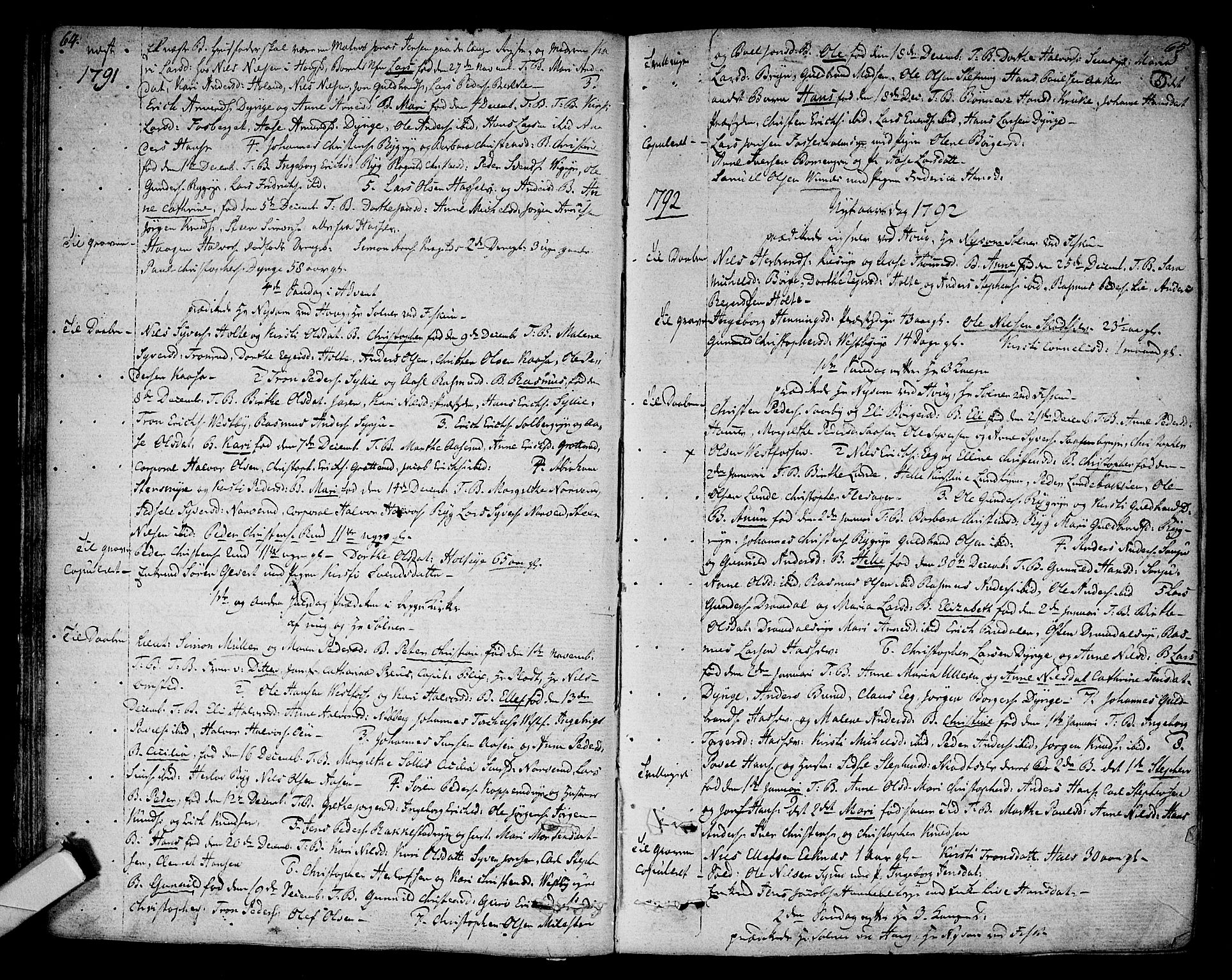 Eiker kirkebøker, SAKO/A-4/F/Fa/L0009: Parish register (official) no. I 9, 1789-1806, p. 64-65
