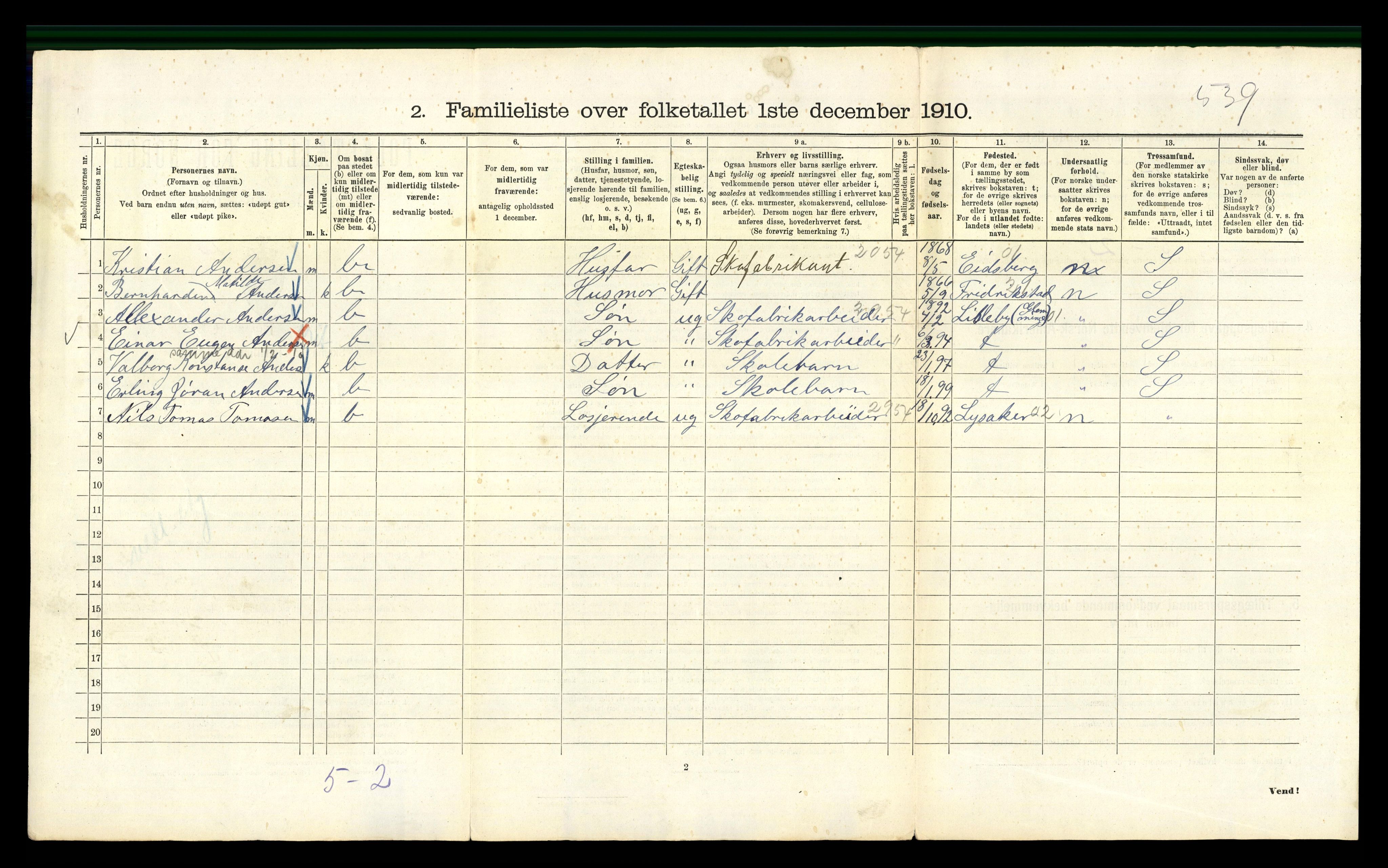 RA, 1910 census for Kristiania, 1910, p. 64218