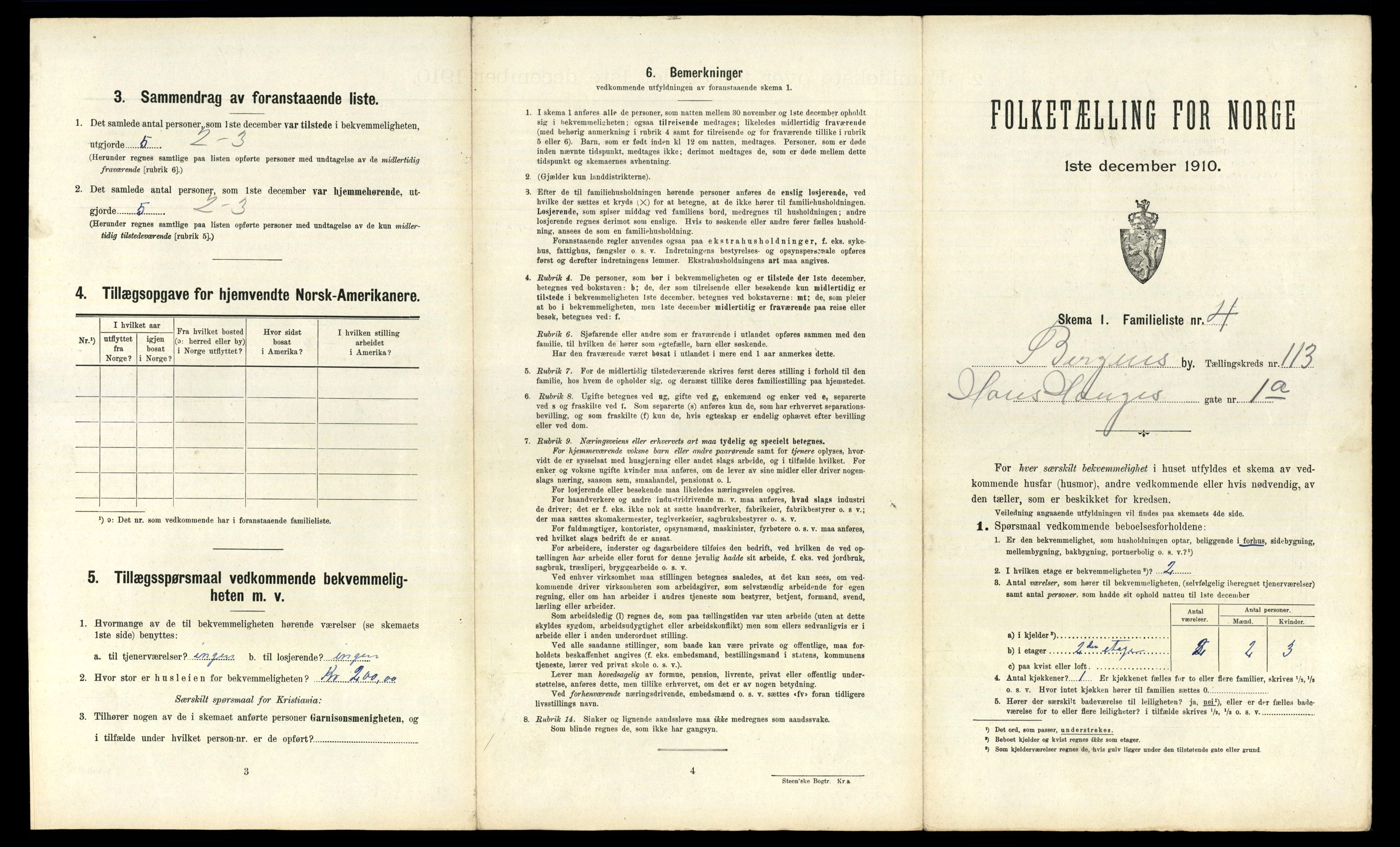 RA, 1910 census for Bergen, 1910, p. 39289