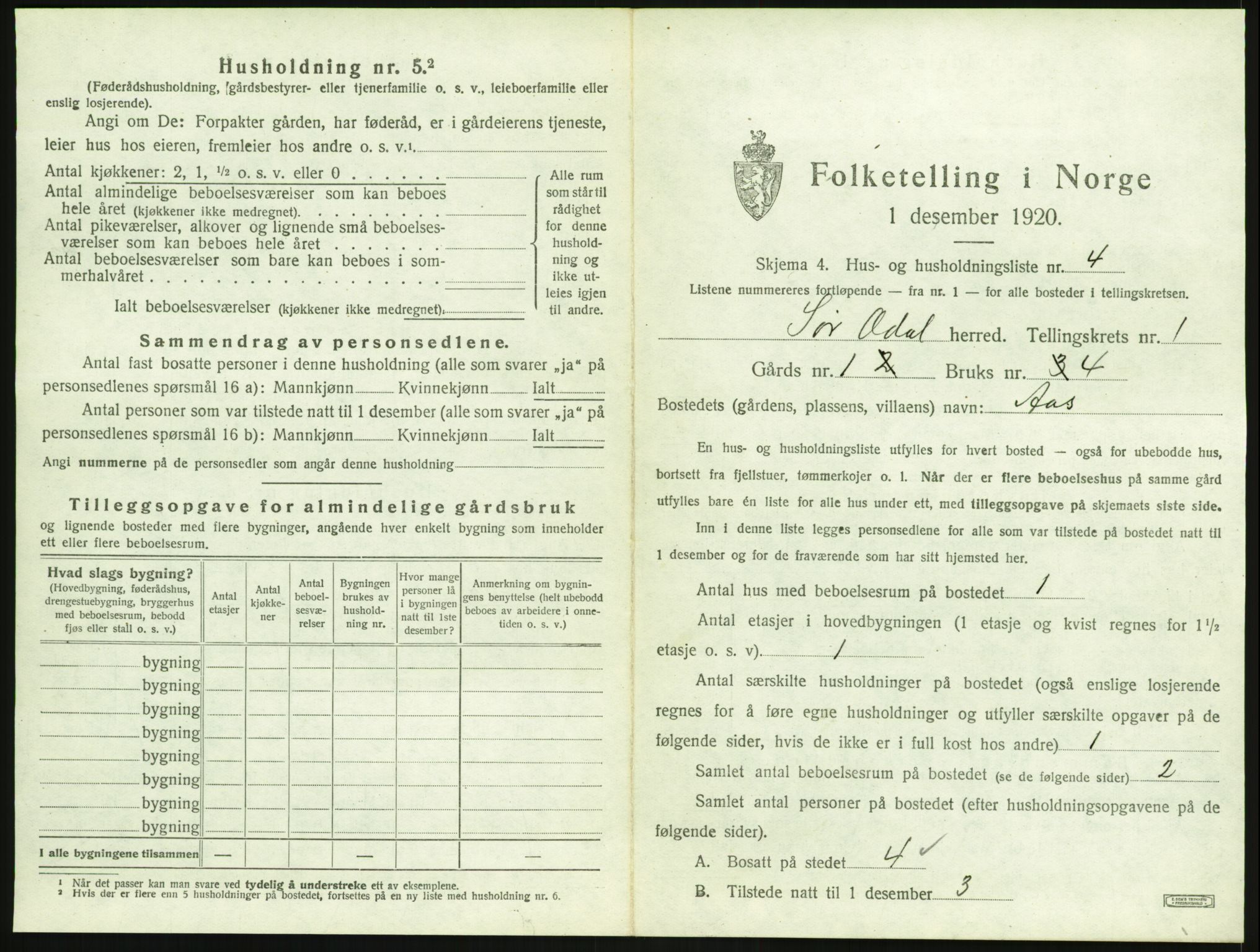 SAH, 1920 census for Sør-Odal, 1920, p. 81