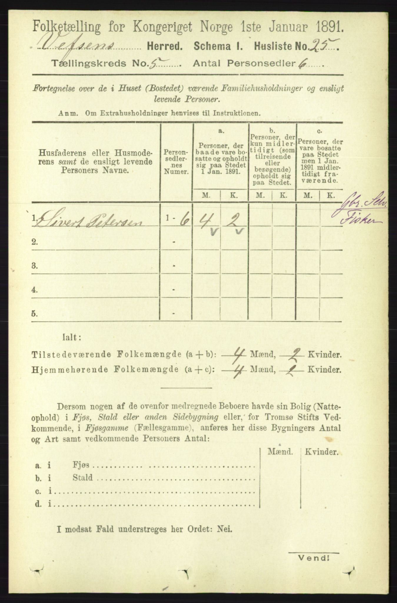 RA, 1891 census for 1824 Vefsn, 1891, p. 2026