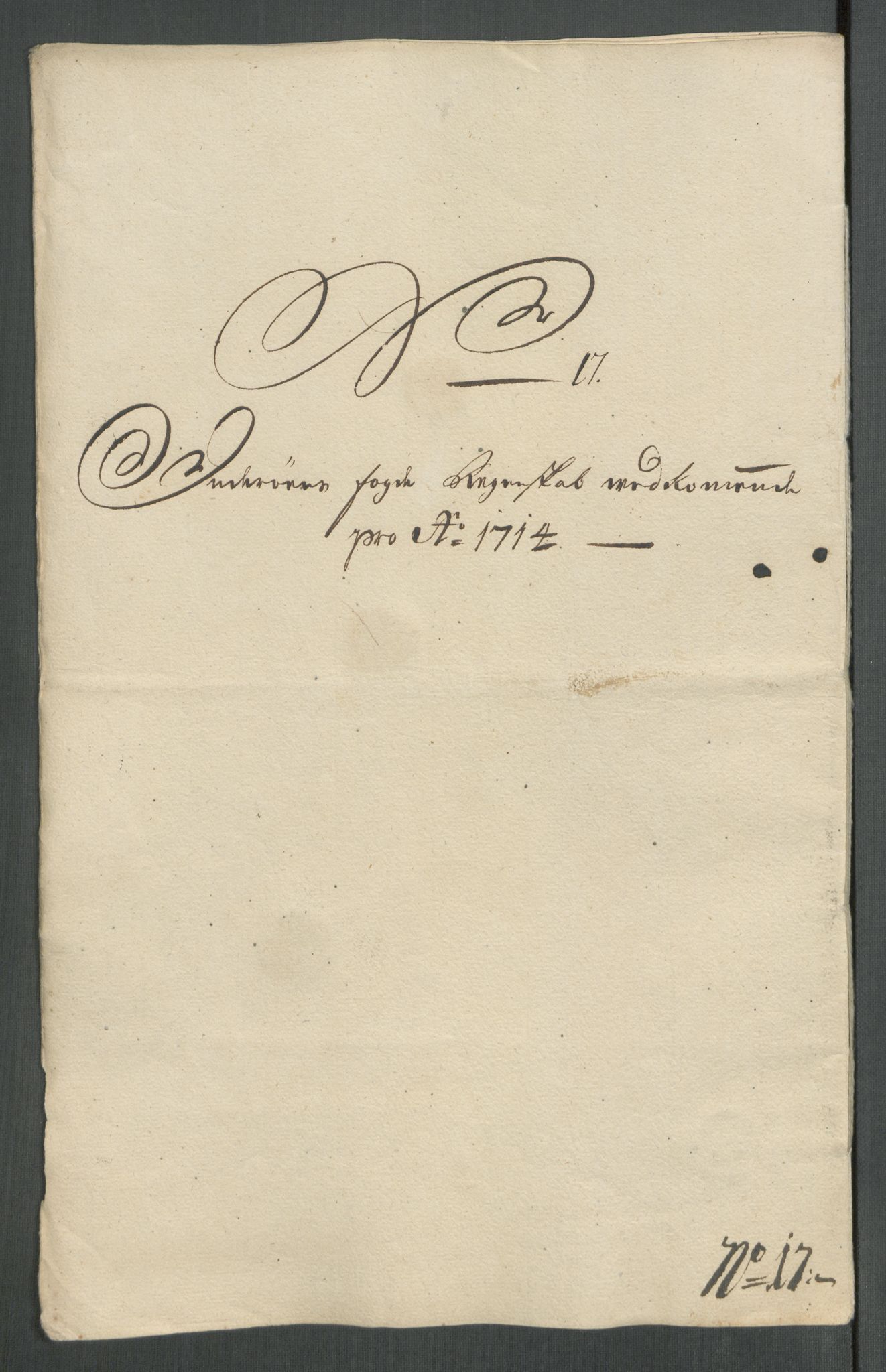 Rentekammeret inntil 1814, Reviderte regnskaper, Fogderegnskap, AV/RA-EA-4092/R63/L4322: Fogderegnskap Inderøy, 1714, p. 260