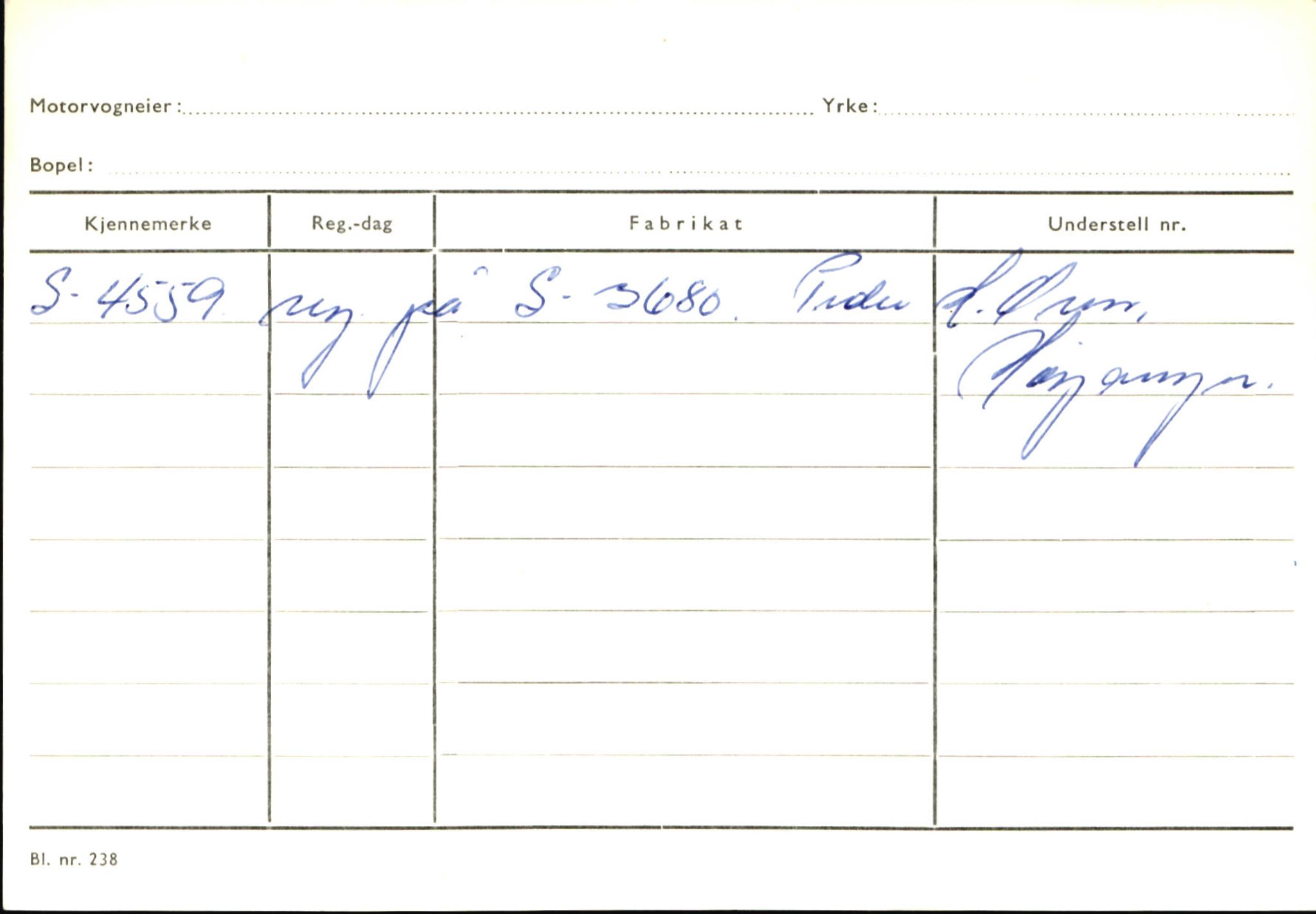 Statens vegvesen, Sogn og Fjordane vegkontor, SAB/A-5301/4/F/L0146: Registerkort Årdal R-Å samt diverse kort, 1945-1975, p. 1401