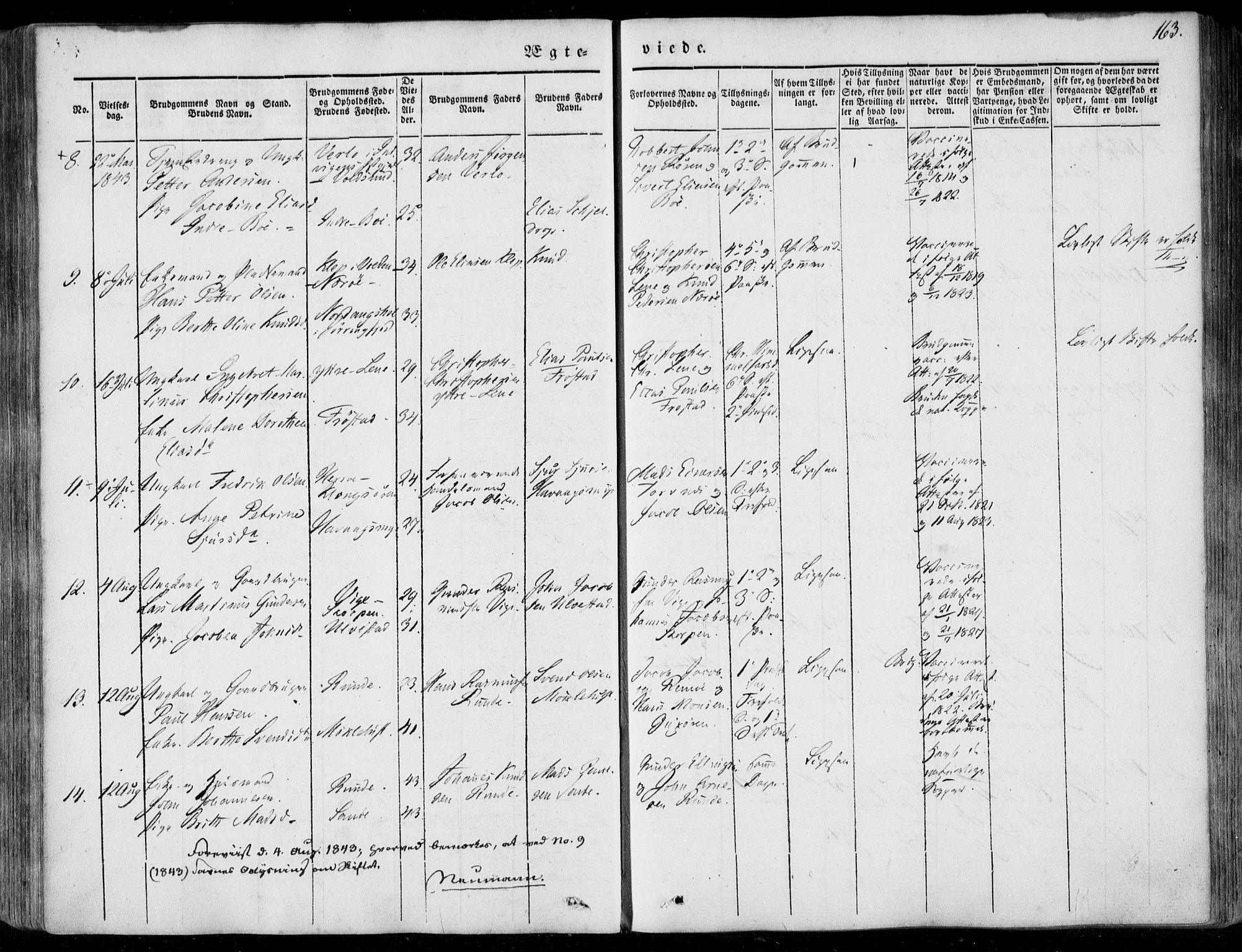 Ministerialprotokoller, klokkerbøker og fødselsregistre - Møre og Romsdal, AV/SAT-A-1454/507/L0070: Parish register (official) no. 507A05, 1842-1873, p. 163