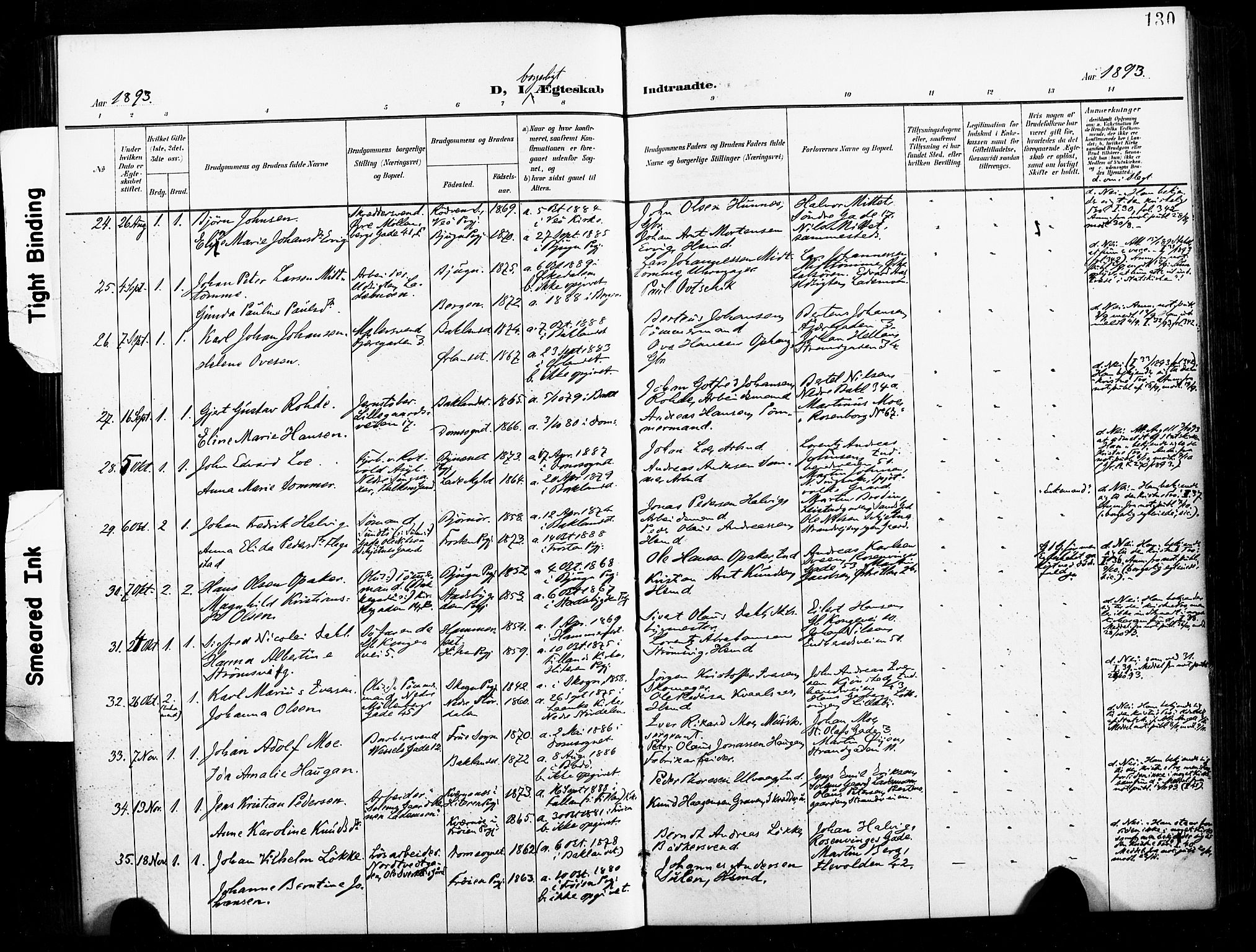 Ministerialprotokoller, klokkerbøker og fødselsregistre - Sør-Trøndelag, SAT/A-1456/604/L0198: Parish register (official) no. 604A19, 1893-1900, p. 130