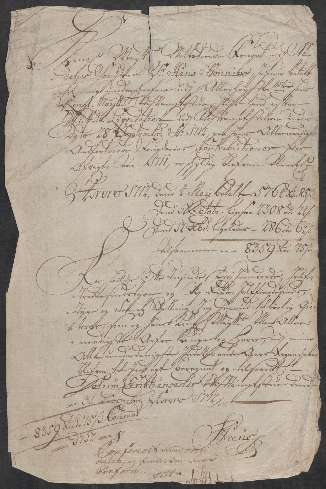 Rentekammeret inntil 1814, Reviderte regnskaper, Fogderegnskap, AV/RA-EA-4092/R39/L2320: Fogderegnskap Nedenes, 1712, p. 358