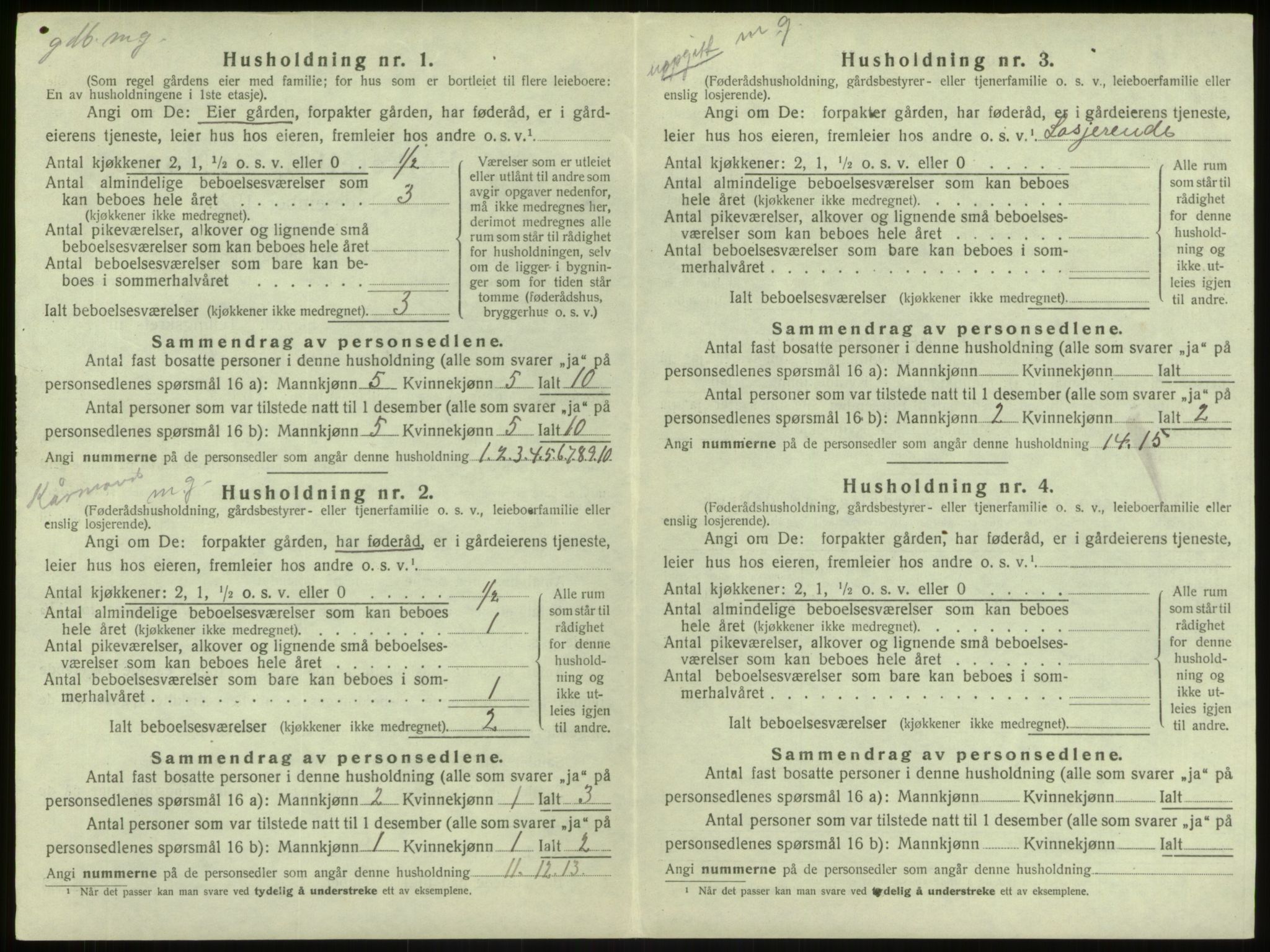 SAB, 1920 census for Herdla, 1920, p. 266