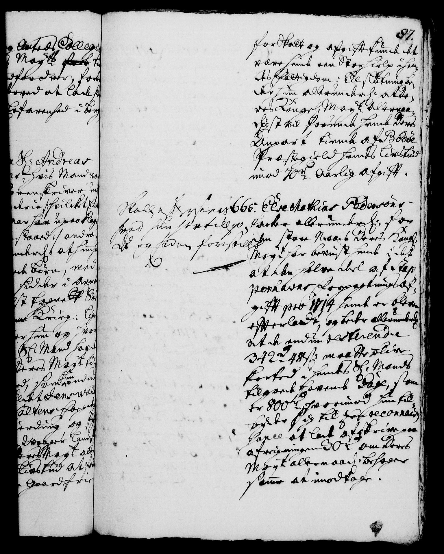 Rentekammeret, Kammerkanselliet, RA/EA-3111/G/Gh/Gha/L0003: Norsk ekstraktmemorialprotokoll, sak. 600-765 (merket RK 53.48), 1720-1721, p. 87