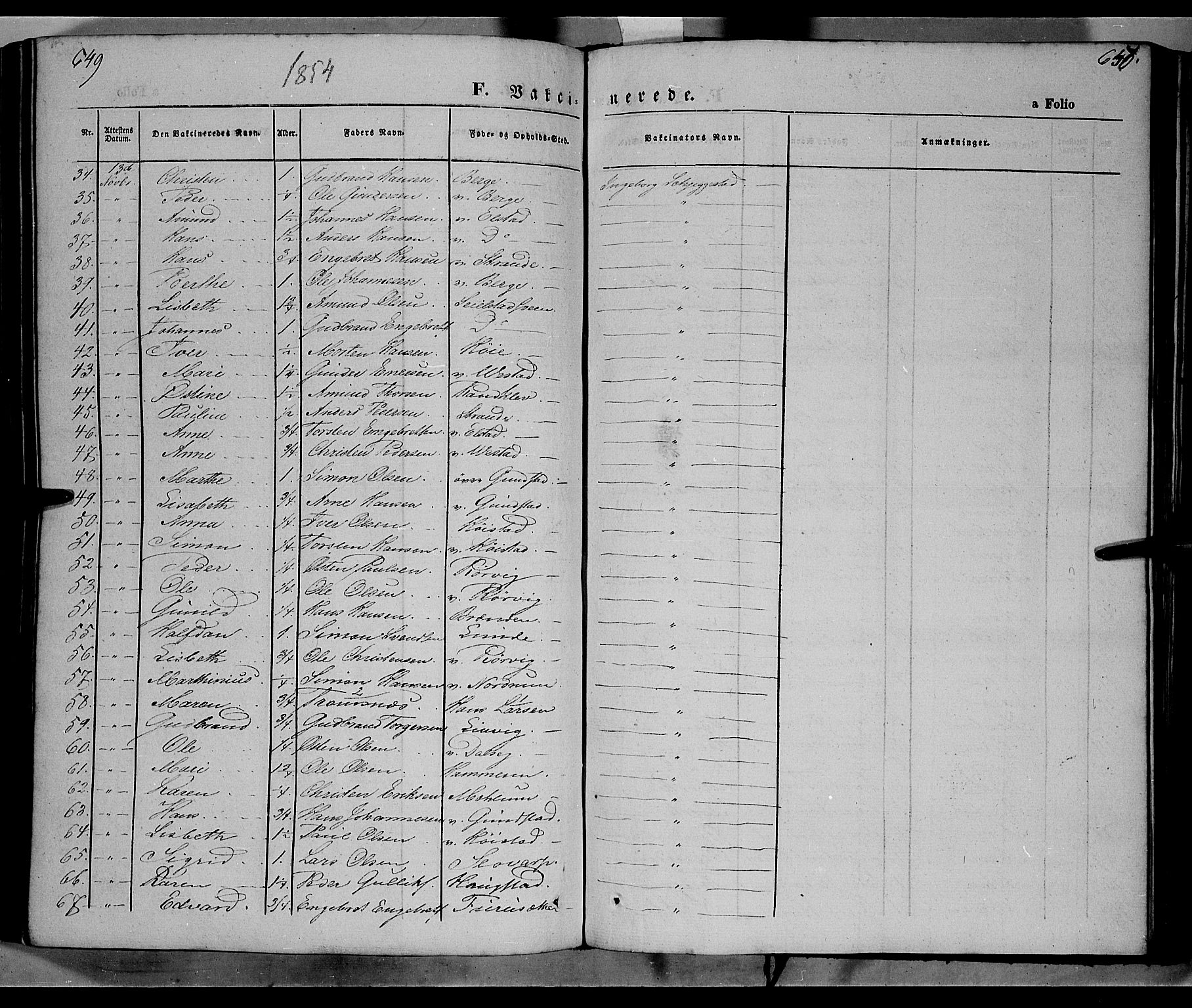 Ringebu prestekontor, SAH/PREST-082/H/Ha/Haa/L0006: Parish register (official) no. 6, 1848-1859, p. 649-650