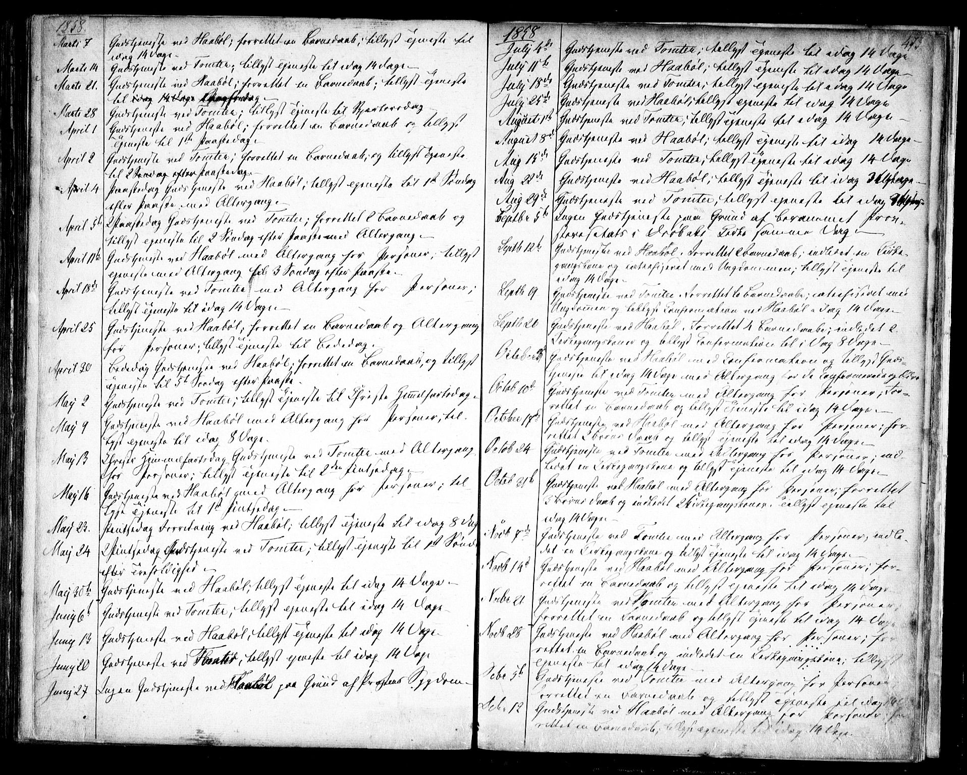 Hobøl prestekontor Kirkebøker, AV/SAO-A-2002/F/Fa/L0003: Parish register (official) no. I 3, 1842-1864, p. 473