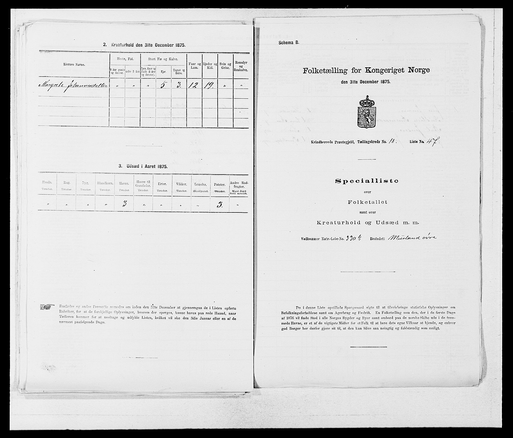 SAB, 1875 census for 1224P Kvinnherad, 1875, p. 1195