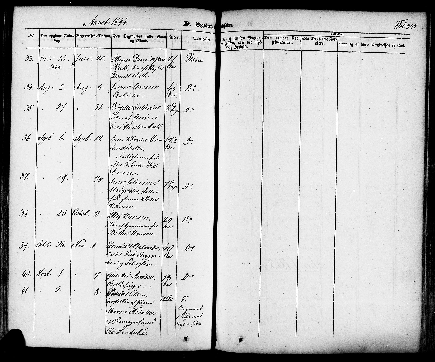Skien kirkebøker, SAKO/A-302/F/Fa/L0006a: Parish register (official) no. 6A, 1843-1856, p. 347