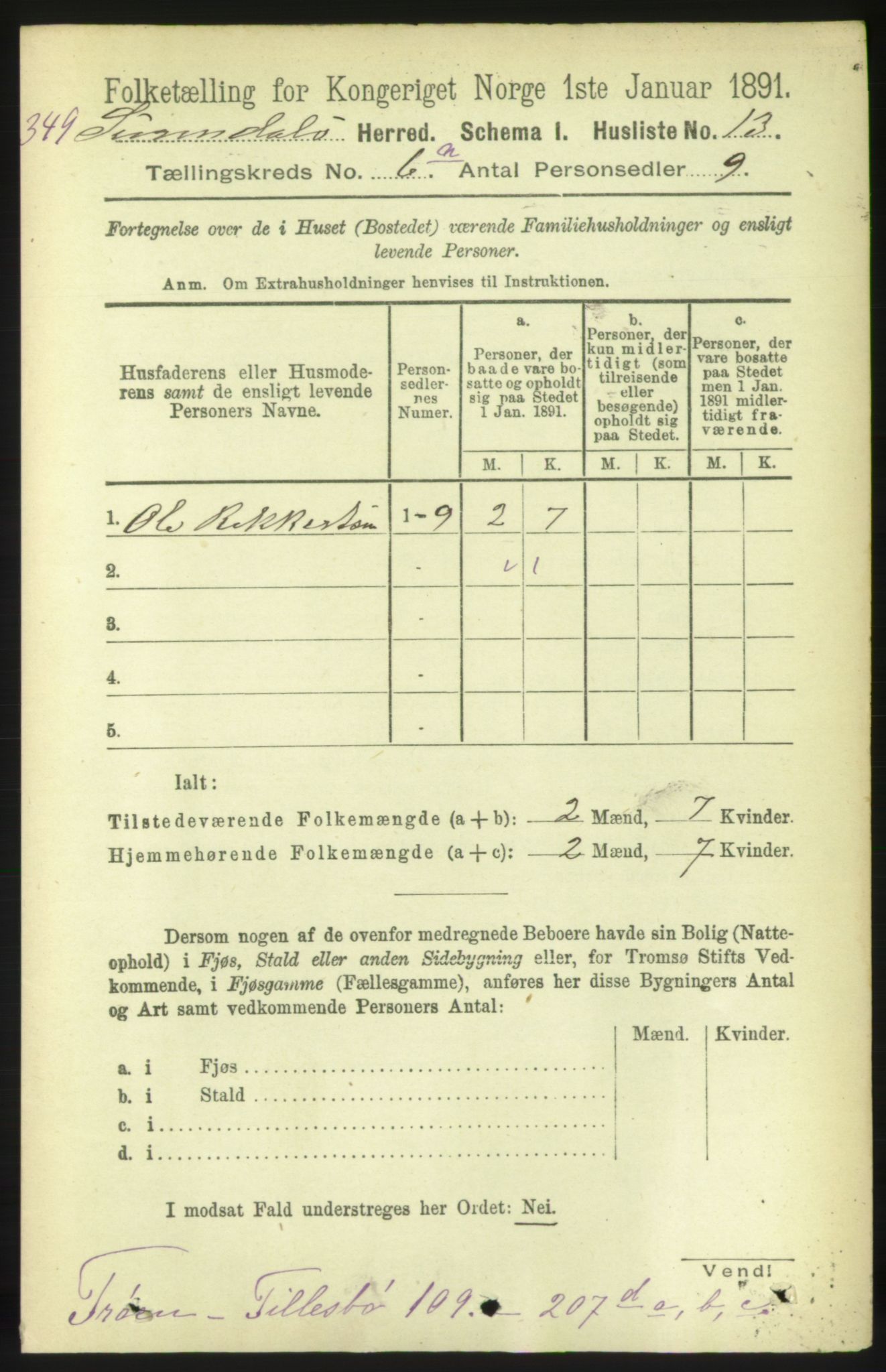 RA, 1891 census for 1566 Surnadal, 1891, p. 1667