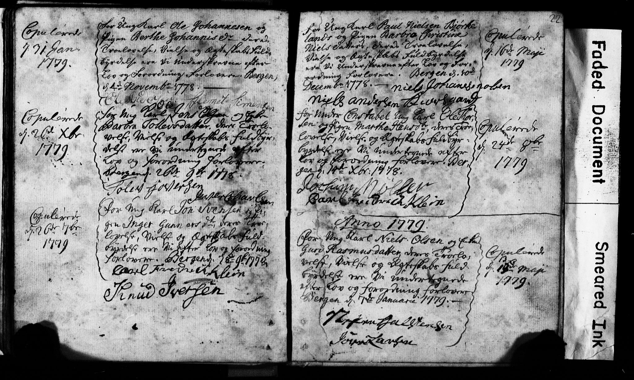 Korskirken sokneprestembete, AV/SAB-A-76101: Best man's statements no. II.5.1, 1776-1816, p. 22