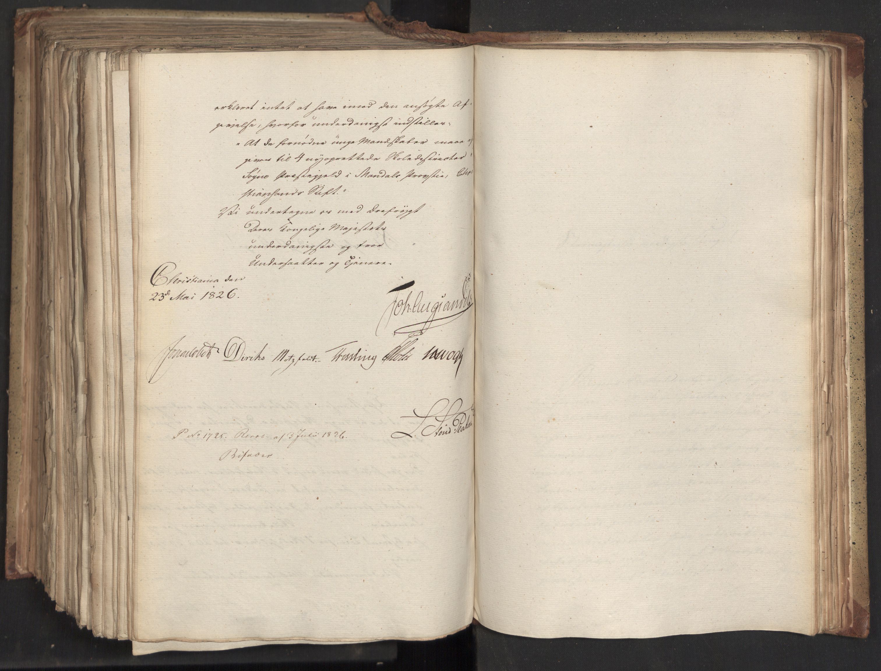 Statsrådsavdelingen i Stockholm, AV/RA-S-1003/D/Da/L0046: Regjeringsinnstillinger nr. 3308-3500, 1826, p. 463