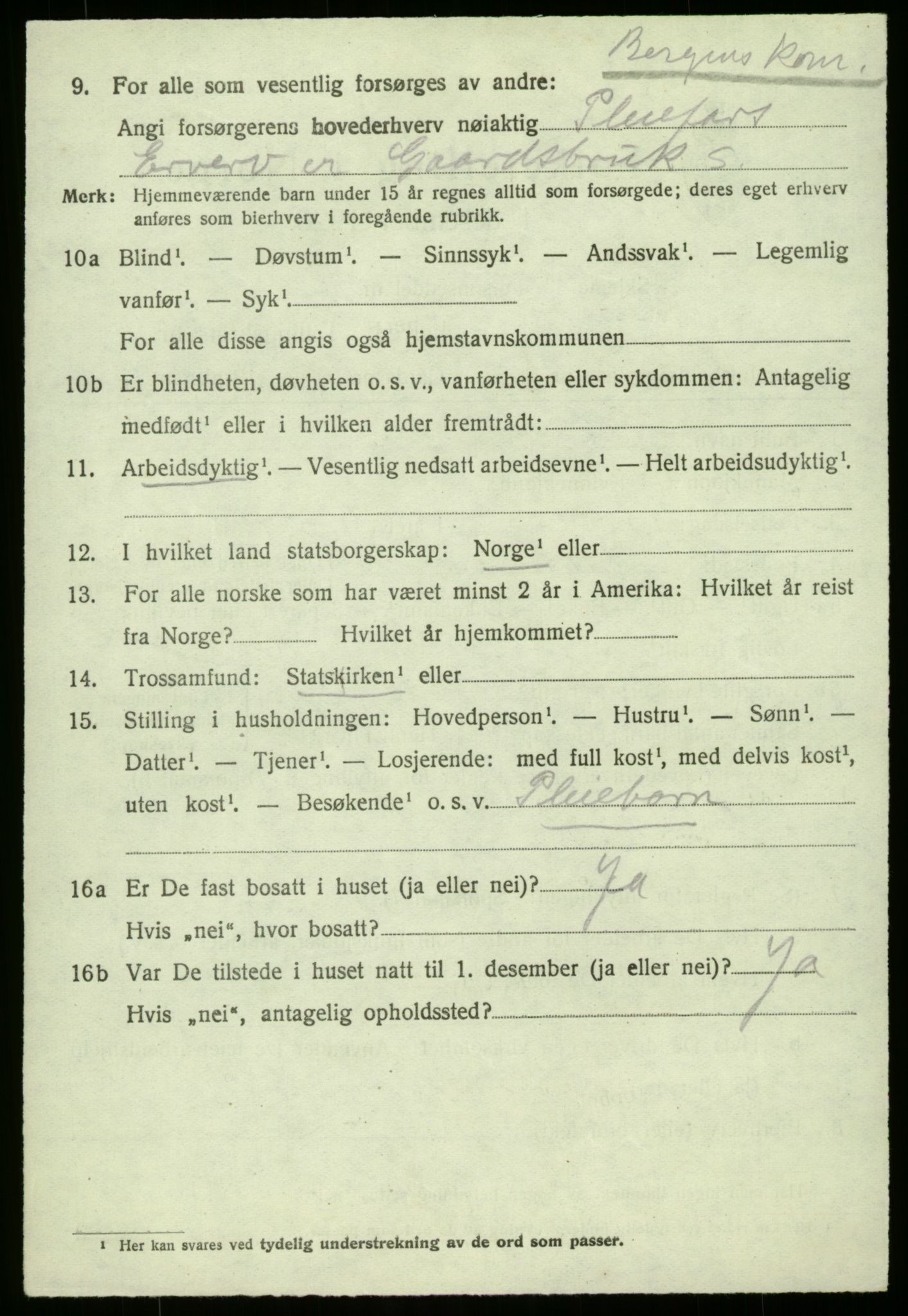 SAB, 1920 census for Manger, 1920, p. 4088