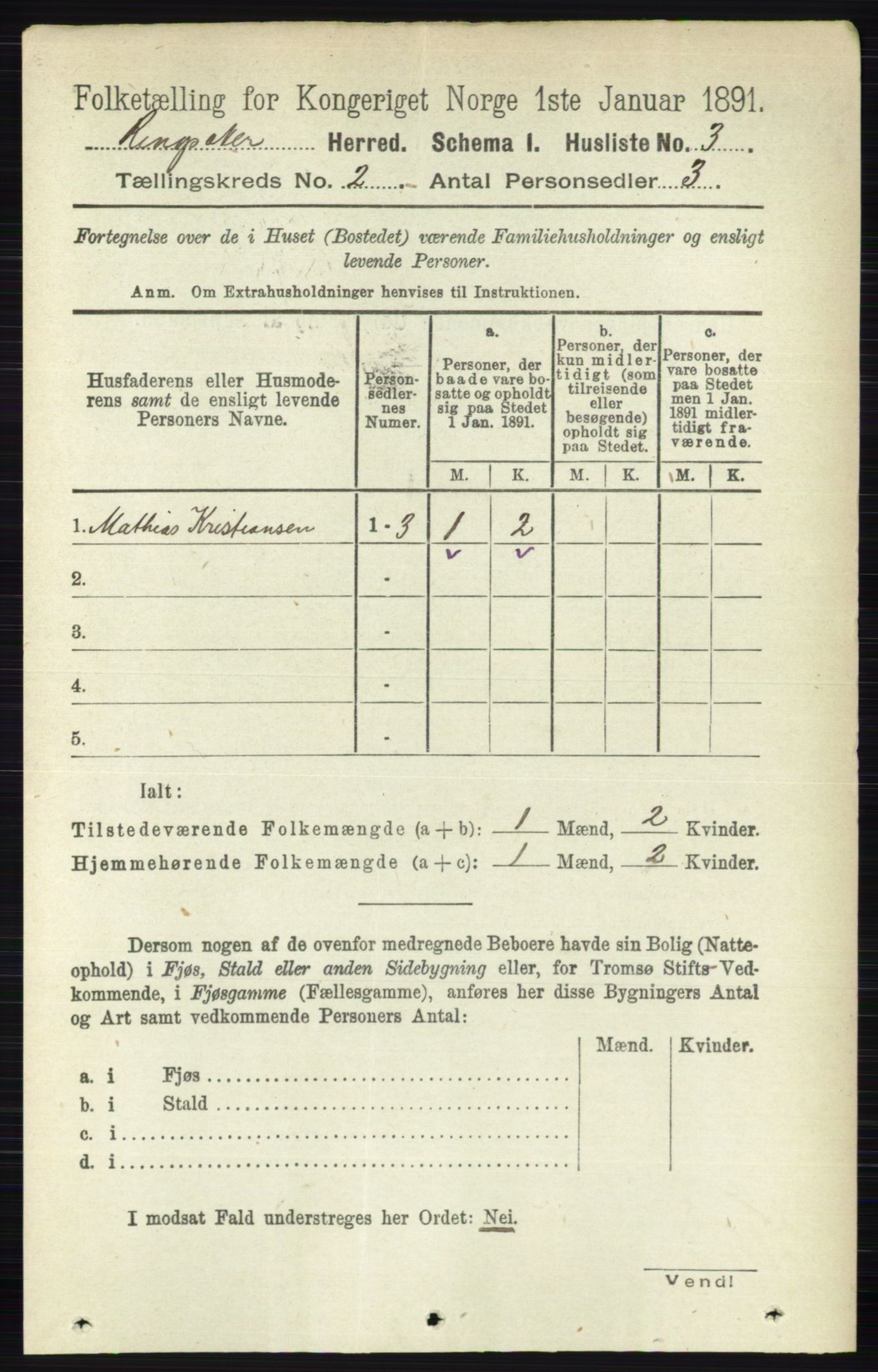 RA, 1891 census for 0412 Ringsaker, 1891, p. 749