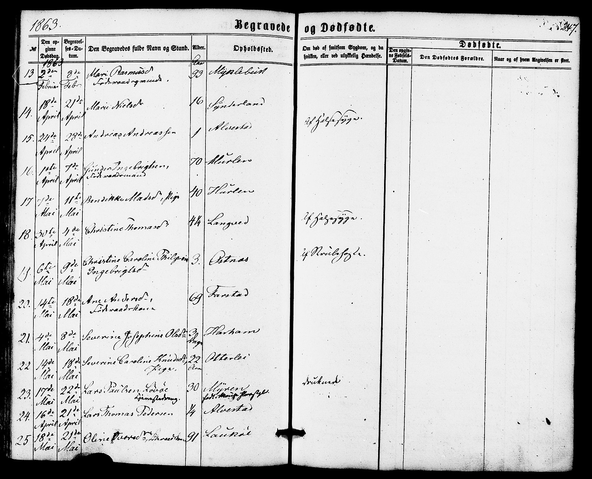 Ministerialprotokoller, klokkerbøker og fødselsregistre - Møre og Romsdal, AV/SAT-A-1454/536/L0498: Parish register (official) no. 536A07, 1862-1875, p. 247