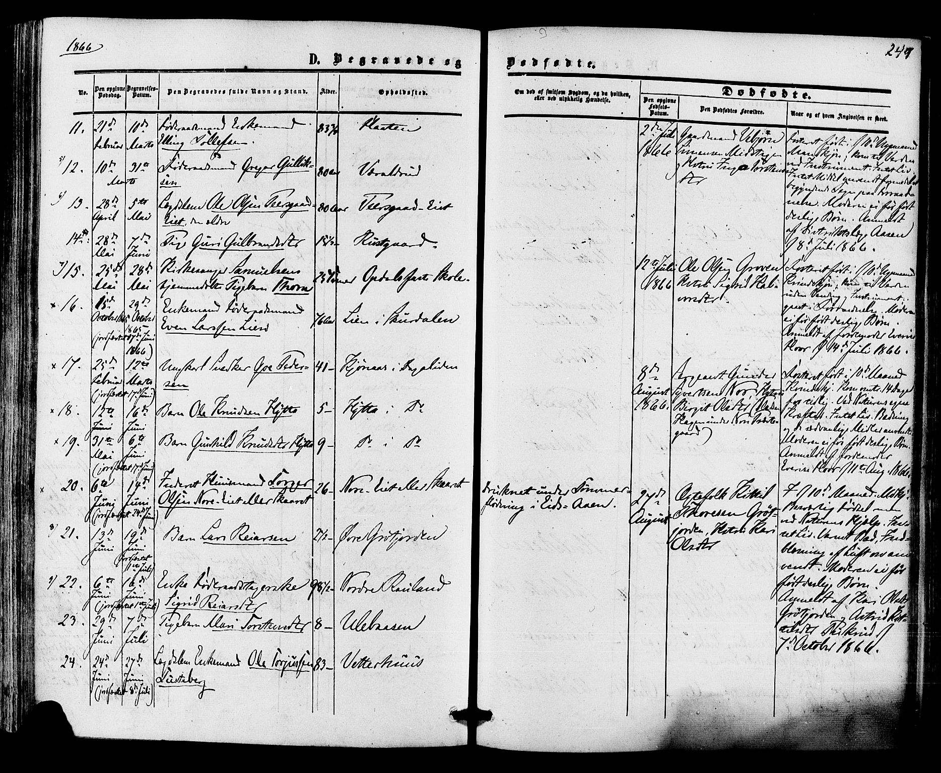 Nore kirkebøker, AV/SAKO-A-238/F/Fa/L0003: Parish register (official) no. I 3, 1858-1866, p. 247