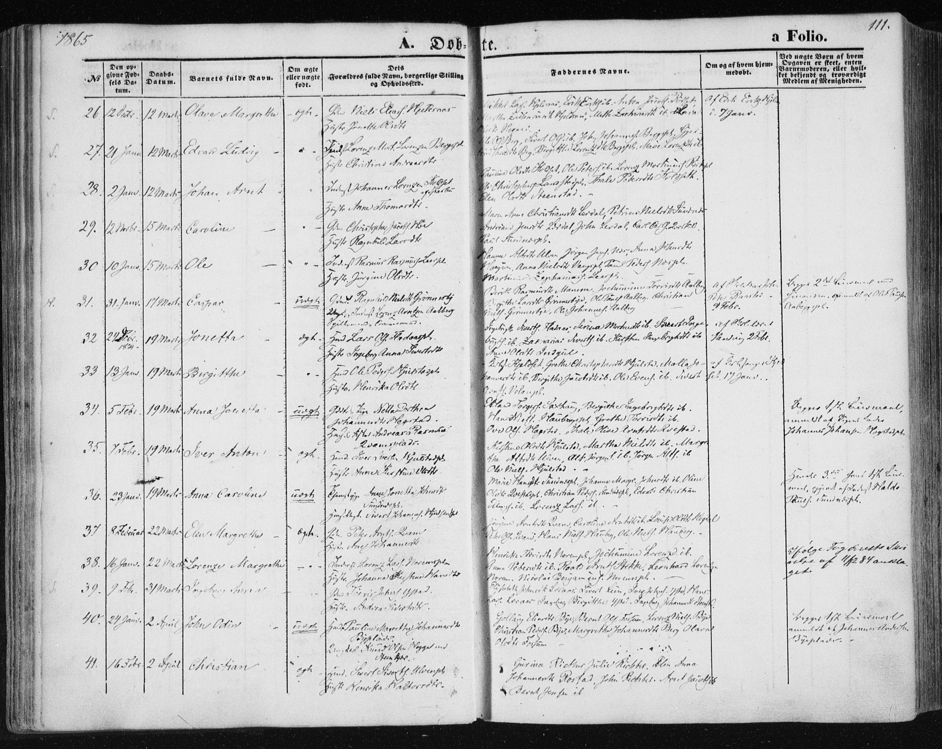 Ministerialprotokoller, klokkerbøker og fødselsregistre - Nord-Trøndelag, SAT/A-1458/730/L0283: Parish register (official) no. 730A08, 1855-1865, p. 111
