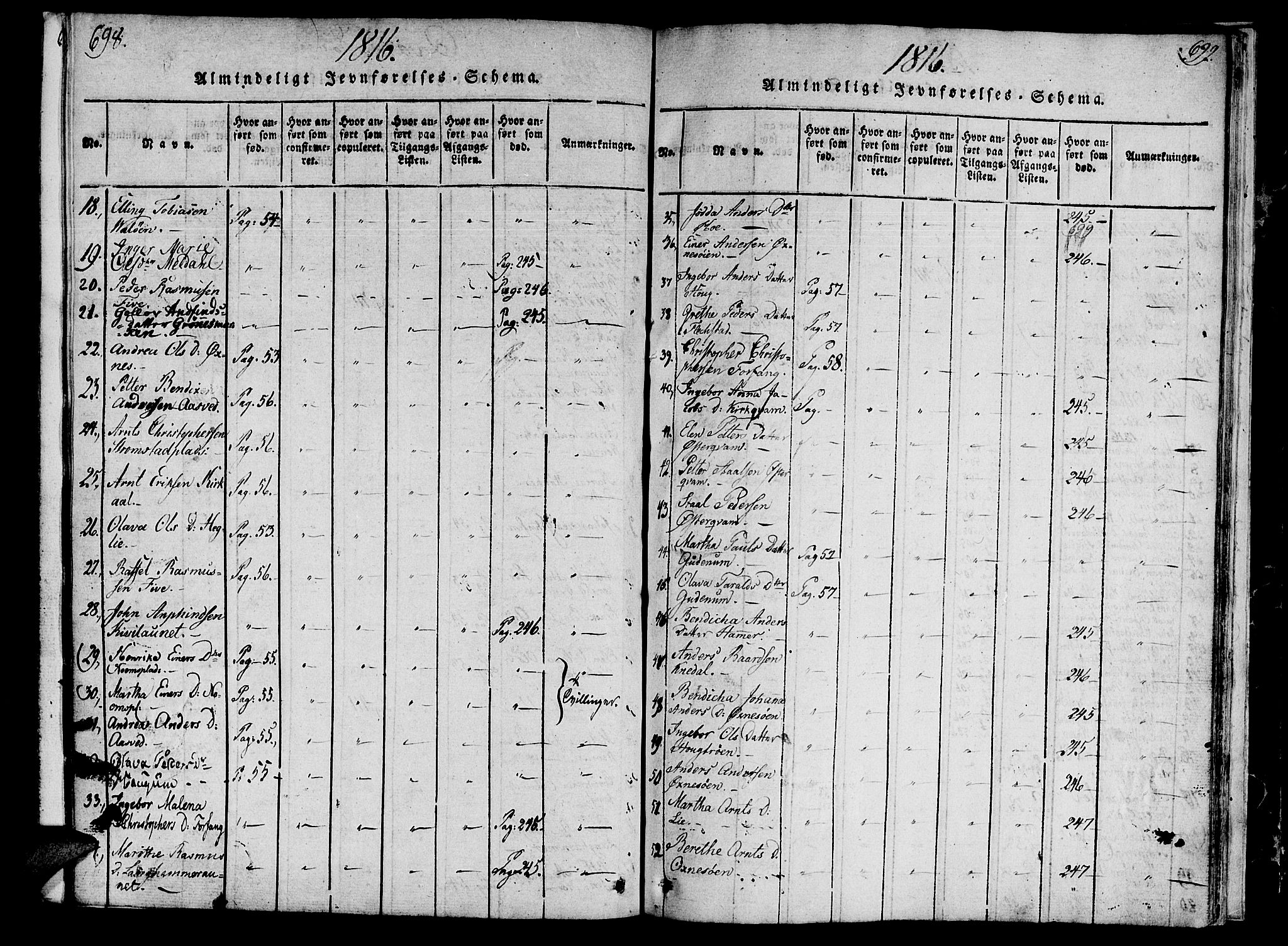 Ministerialprotokoller, klokkerbøker og fødselsregistre - Nord-Trøndelag, SAT/A-1458/746/L0441: Parish register (official) no. 746A03 /2, 1816-1827, p. 698-699