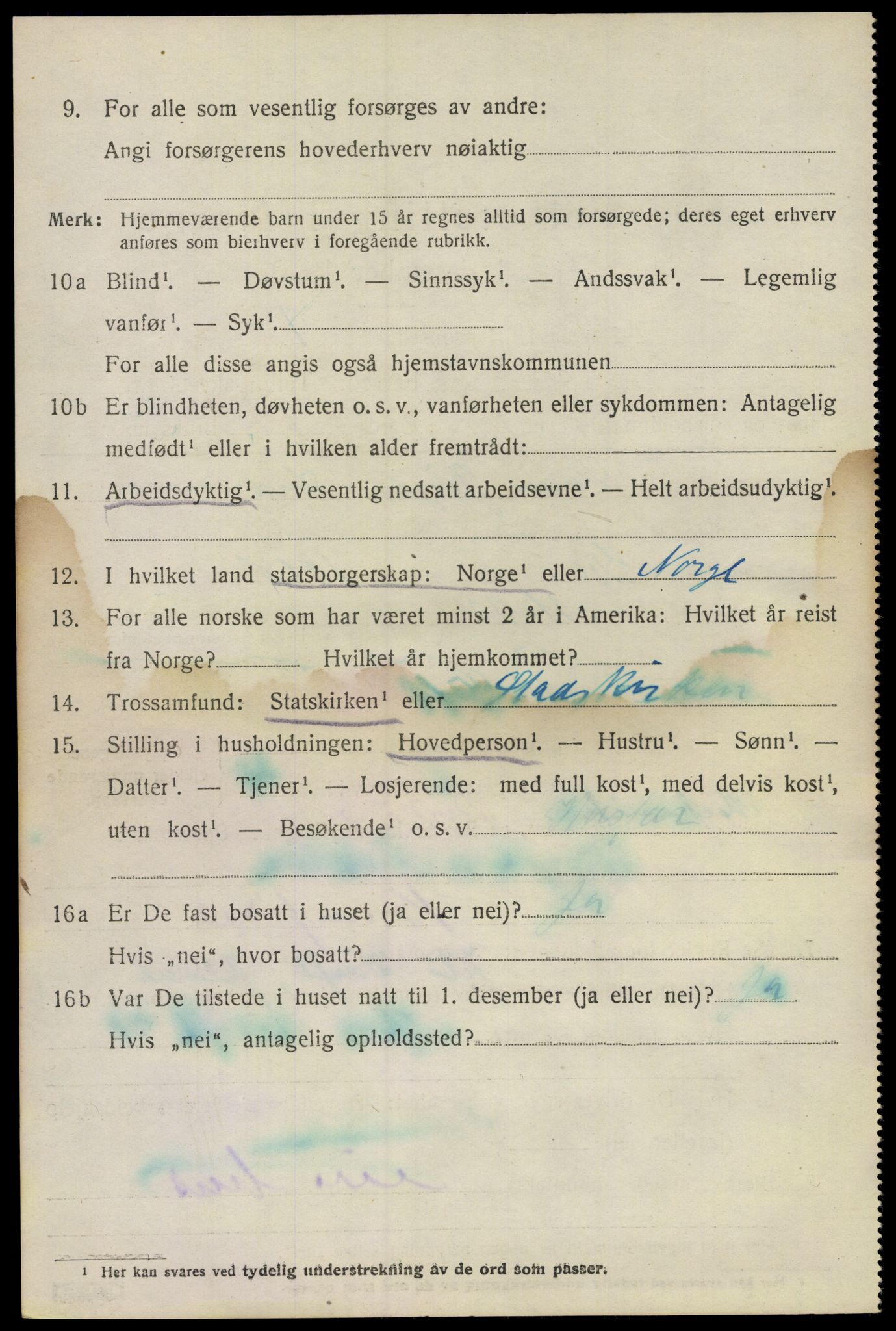SAO, 1920 census for Rygge, 1920, p. 3810