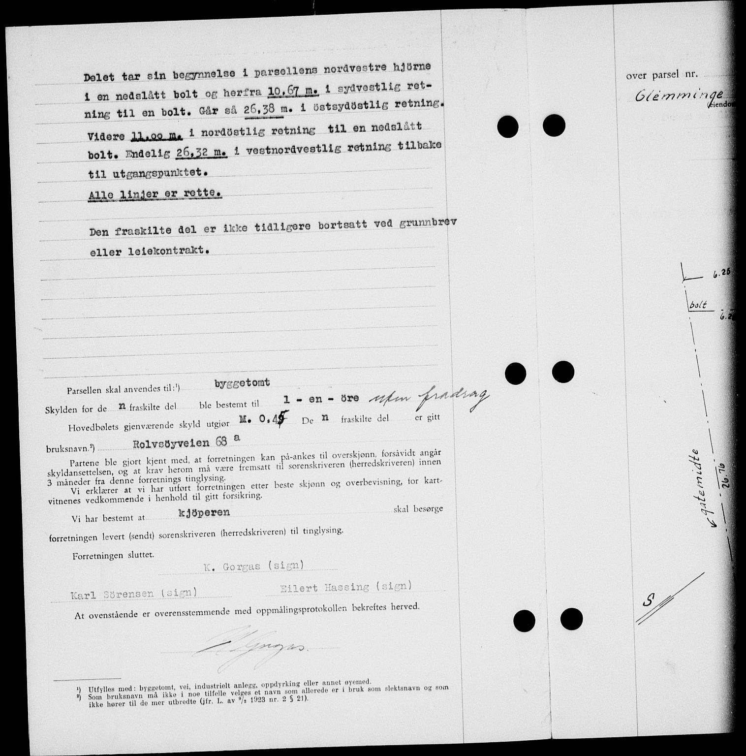 Onsøy sorenskriveri, SAO/A-10474/G/Ga/Gab/L0021: Mortgage book no. II A-21, 1947-1947, Diary no: : 2324/1947
