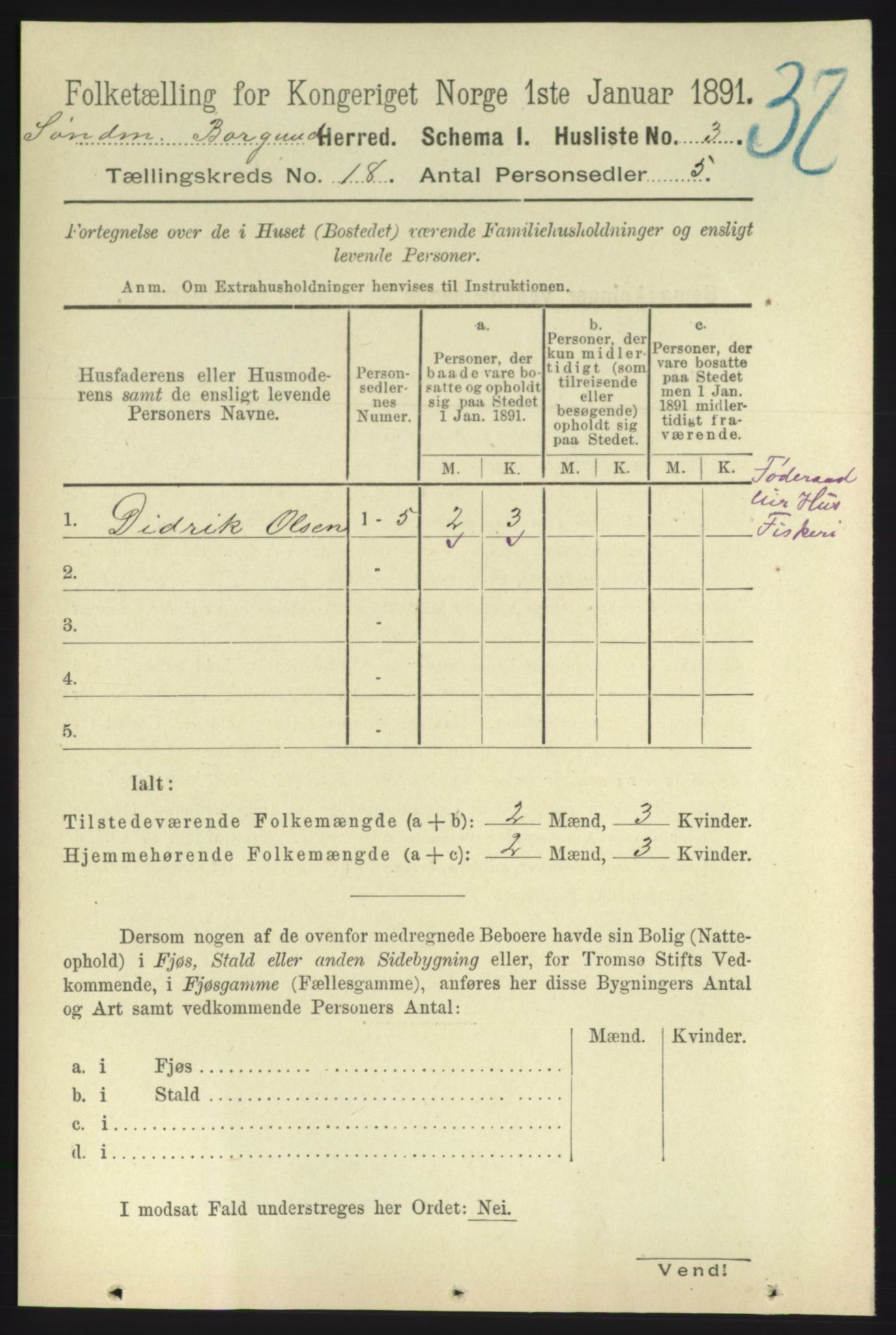 RA, 1891 census for 1531 Borgund, 1891, p. 5417