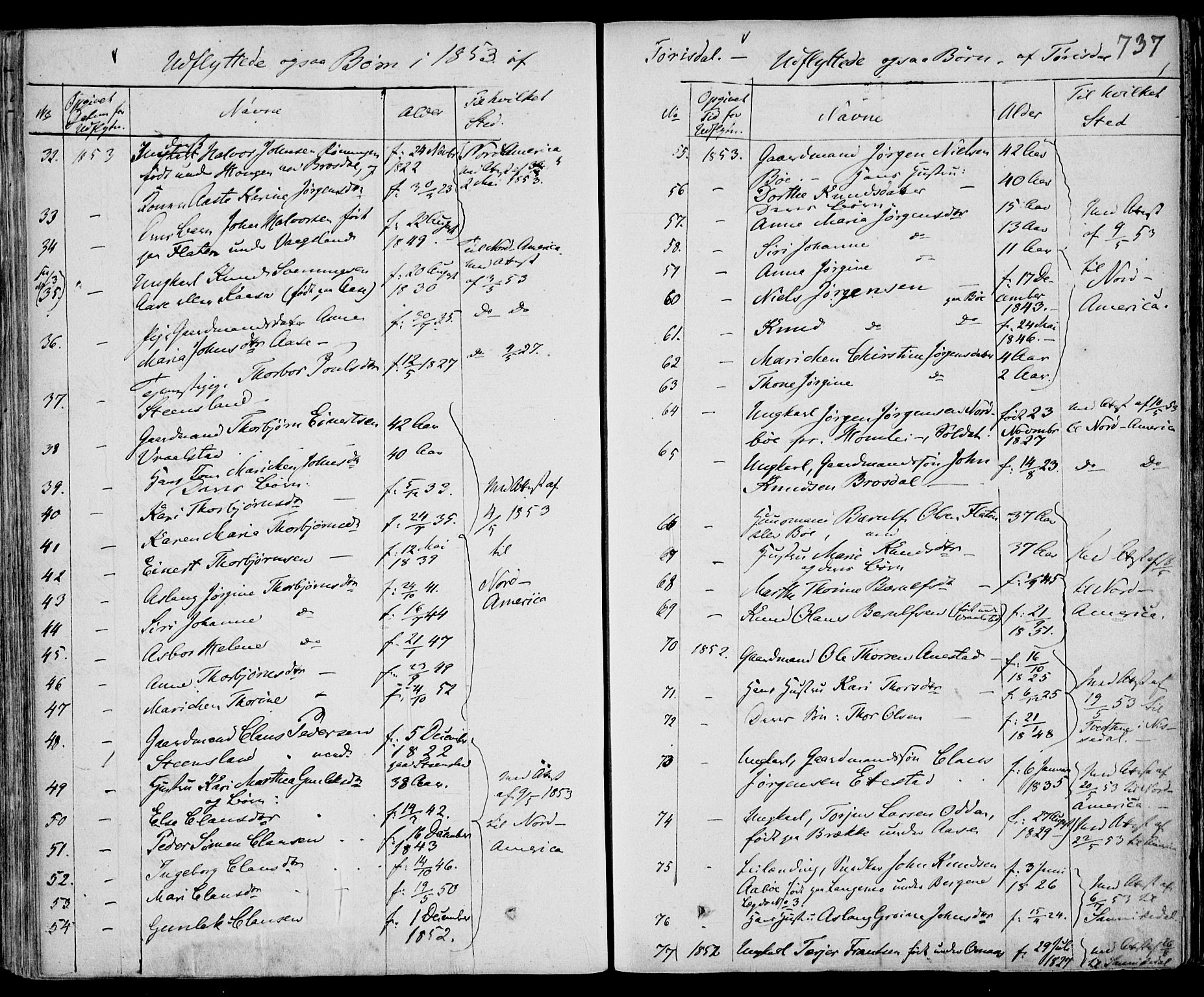 Drangedal kirkebøker, AV/SAKO-A-258/F/Fa/L0007b: Parish register (official) no. 7b, 1837-1856, p. 737