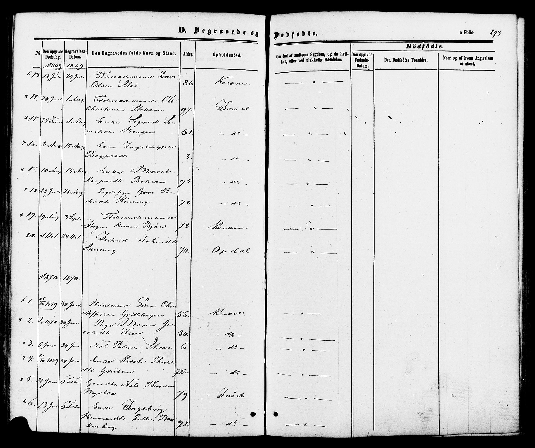 Kvikne prestekontor, SAH/PREST-064/H/Ha/Haa/L0006: Parish register (official) no. 6, 1863-1886, p. 293