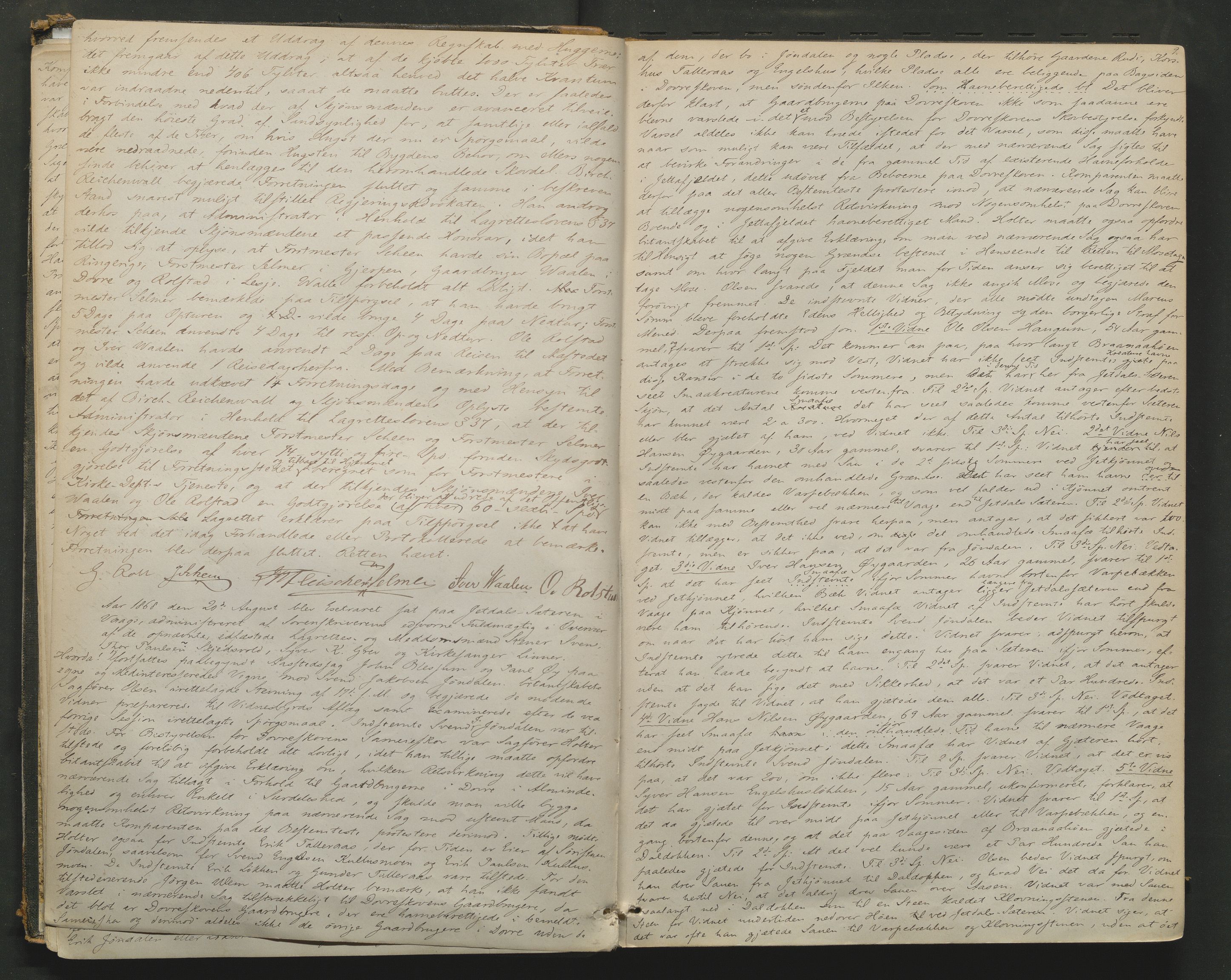 Nord-Gudbrandsdal tingrett, AV/SAH-TING-002/G/Gc/Gcb/L0003: Ekstrarettsprotokoll for åstedssaker, 1867-1876, p. 8b-9a