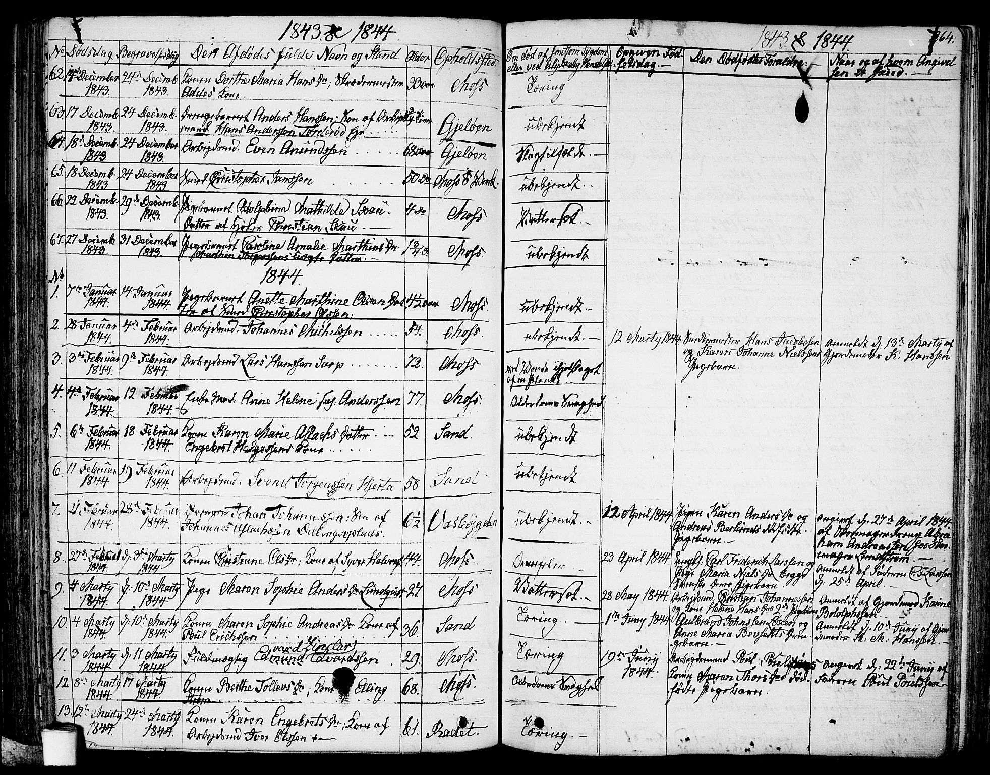 Moss prestekontor Kirkebøker, AV/SAO-A-2003/G/Ga/L0001: Parish register (copy) no. I 1, 1835-1851, p. 264