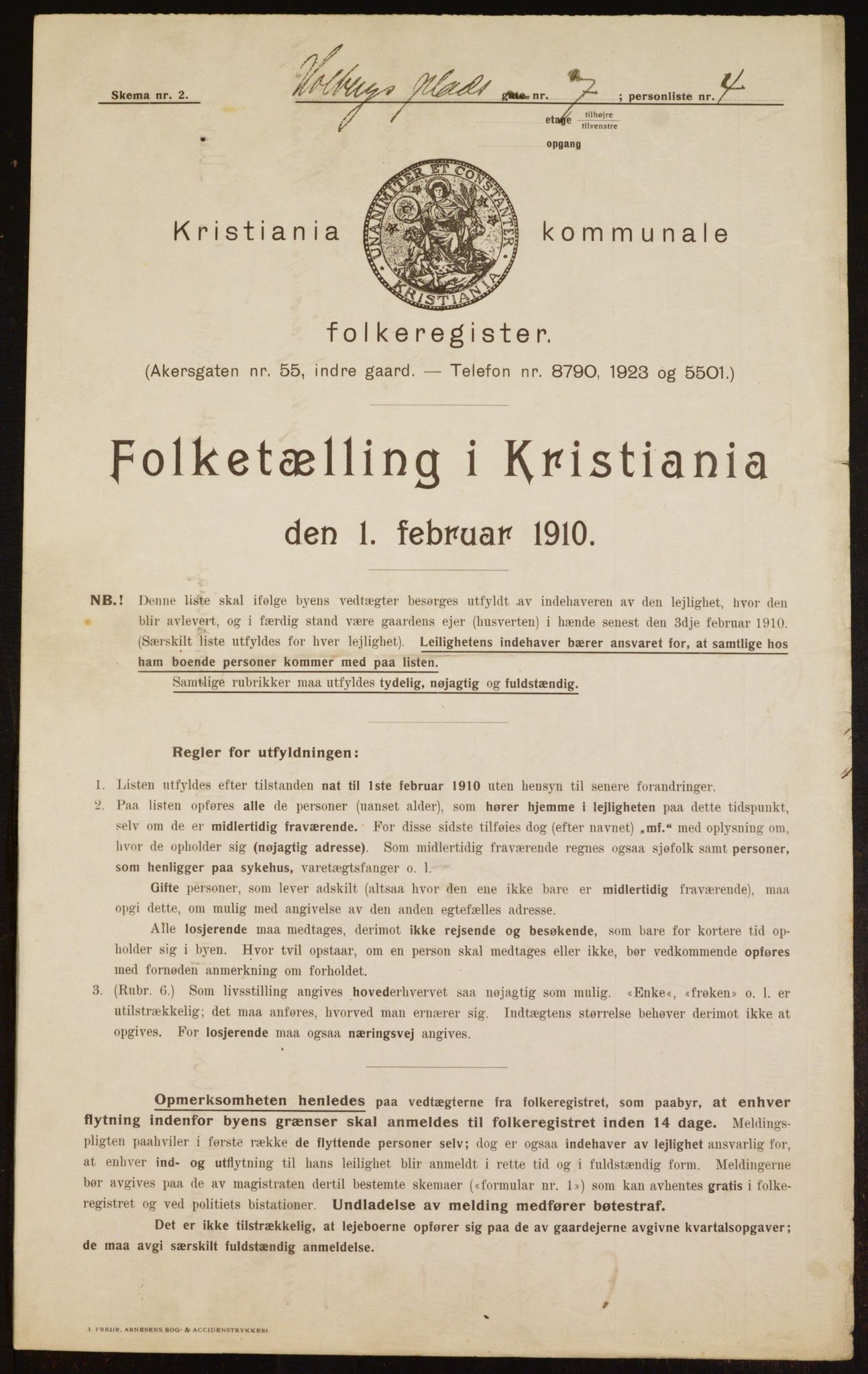 OBA, Municipal Census 1910 for Kristiania, 1910, p. 39860