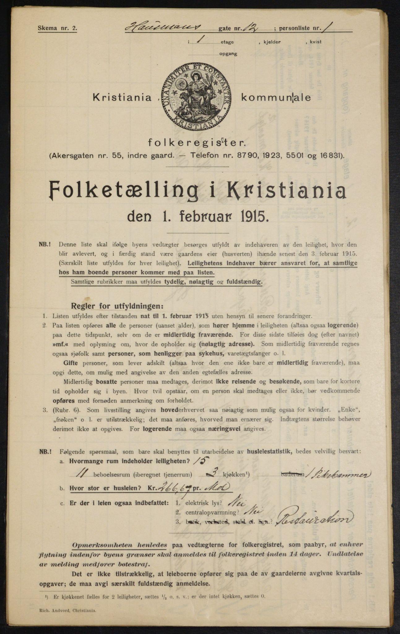 OBA, Municipal Census 1915 for Kristiania, 1915, p. 34804