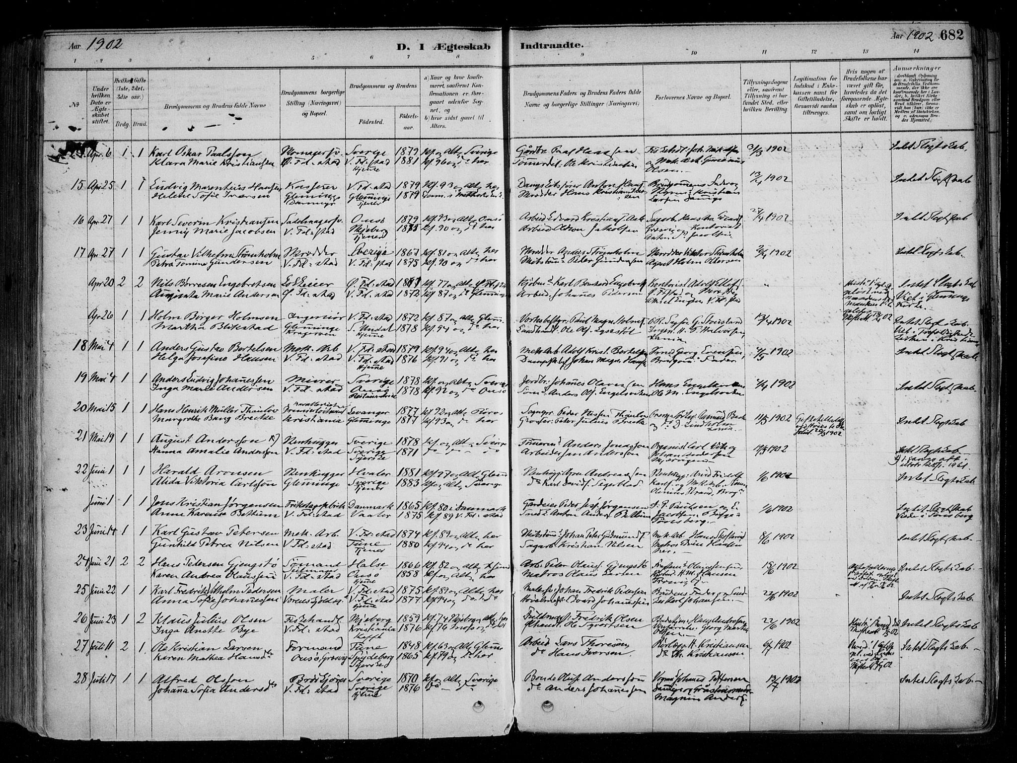 Fredrikstad domkirkes prestekontor Kirkebøker, AV/SAO-A-10906/F/Fa/L0004: Parish register (official) no. 4, 1878-1907, p. 682