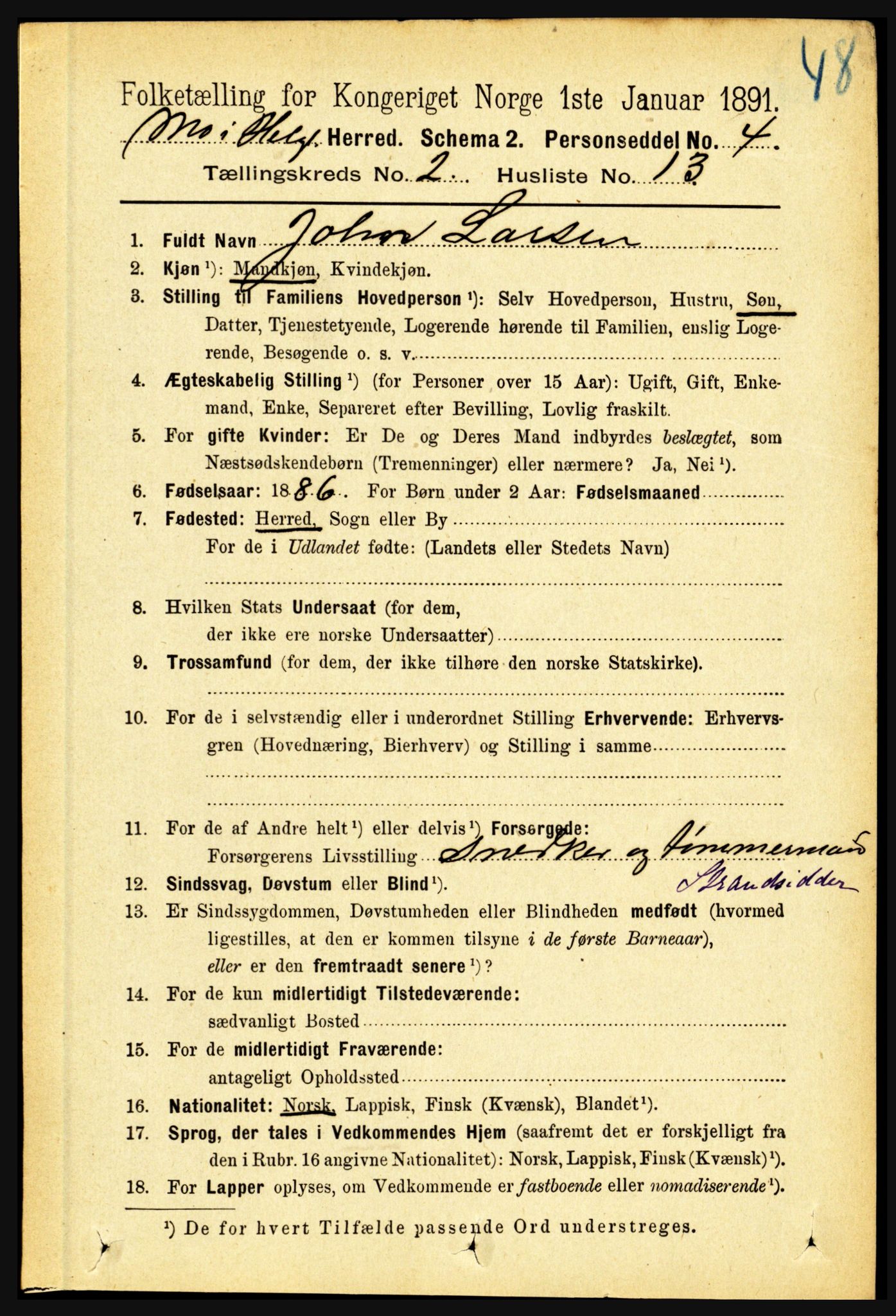 RA, 1891 census for 1833 Mo, 1891, p. 600