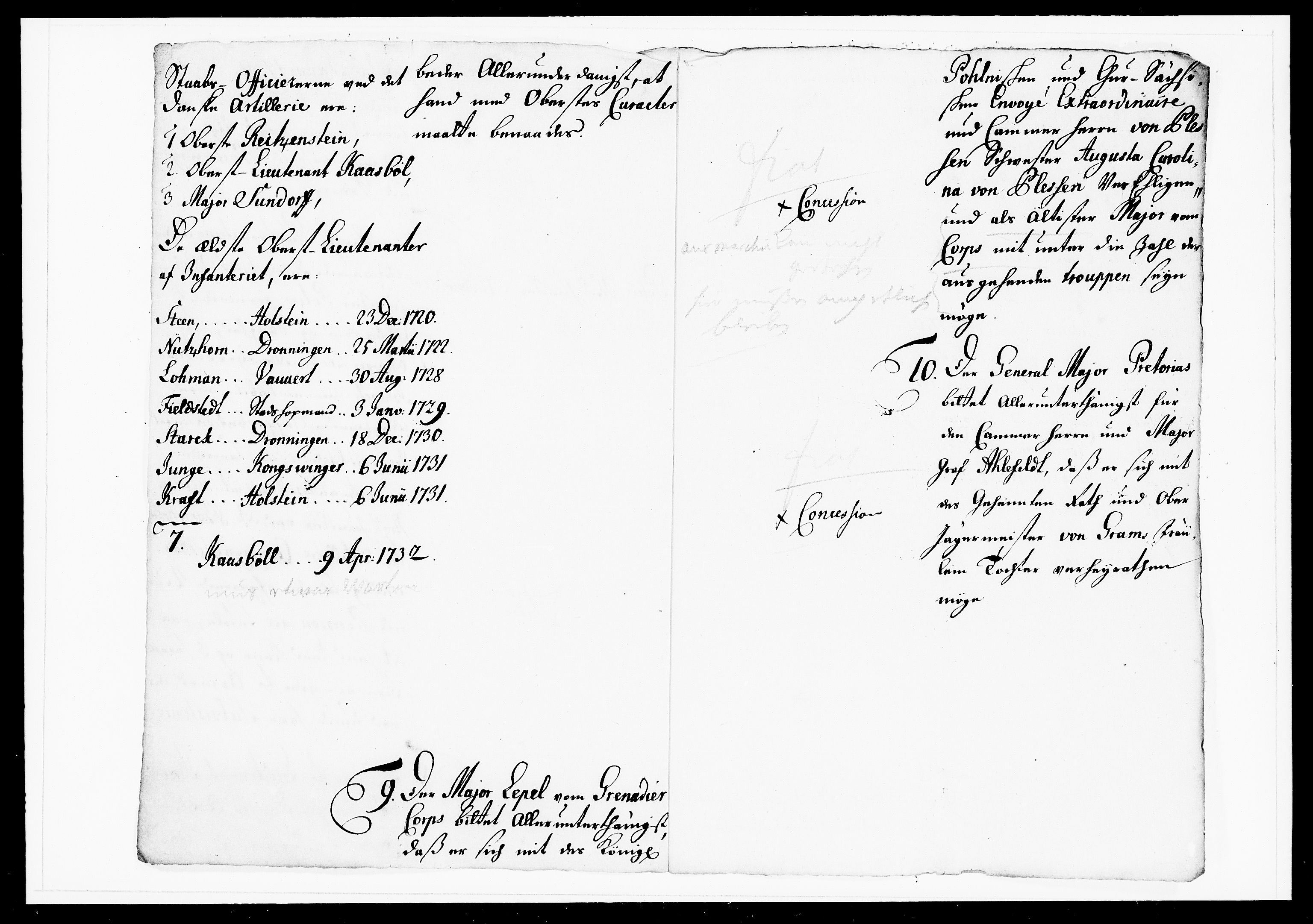 Krigskollegiet, Krigskancelliet, DRA/A-0006/-/1151-1156: Refererede sager, 1739, p. 5