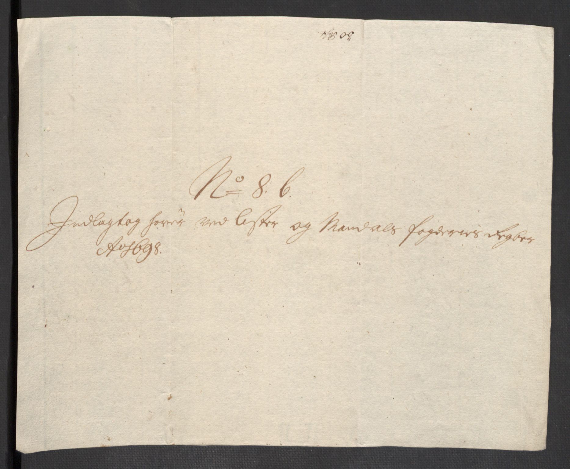 Rentekammeret inntil 1814, Reviderte regnskaper, Fogderegnskap, RA/EA-4092/R43/L2547: Fogderegnskap Lista og Mandal, 1698-1699, p. 66