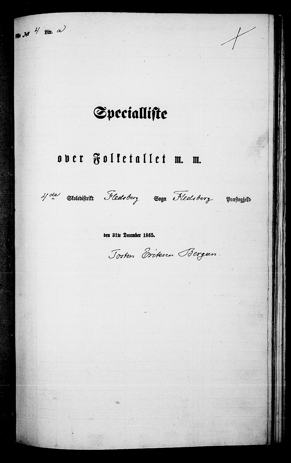 RA, 1865 census for Flesberg, 1865, p. 78