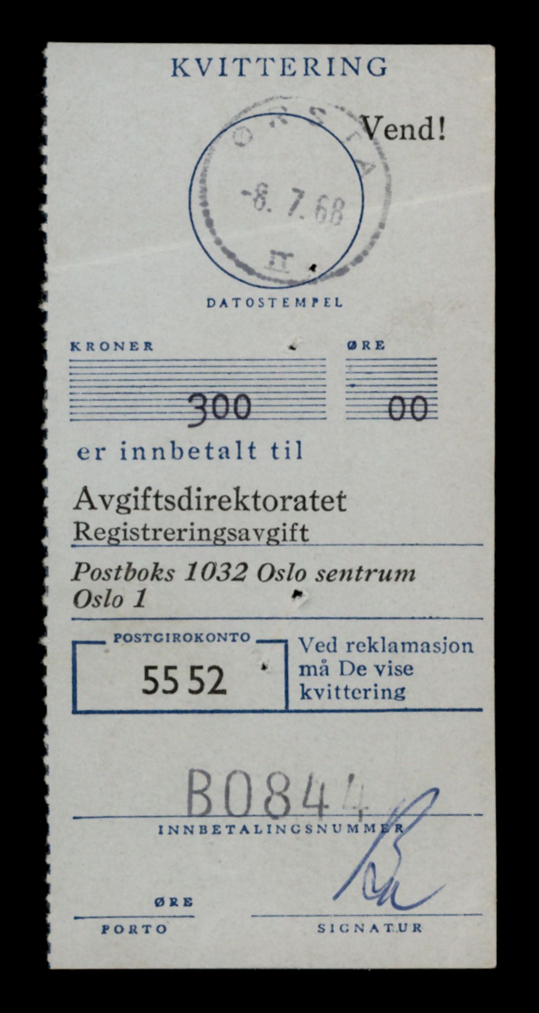 Møre og Romsdal vegkontor - Ålesund trafikkstasjon, SAT/A-4099/F/Fe/L0003: Registreringskort for kjøretøy T 232 - T 340, 1927-1998, p. 3006