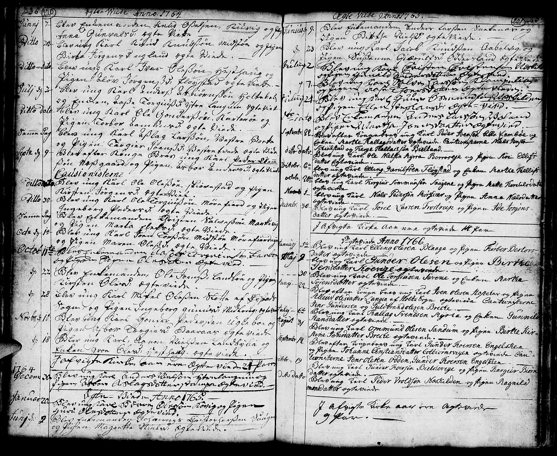 Austre Moland sokneprestkontor, SAK/1111-0001/F/Fa/Faa/L0002: Parish register (official) no. A 2, 1747-1808, p. 220-221