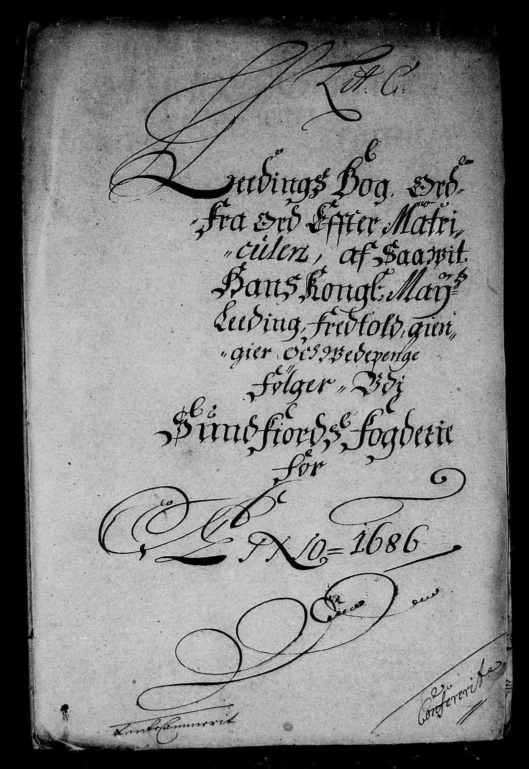 Rentekammeret inntil 1814, Reviderte regnskaper, Stiftamtstueregnskaper, Bergen stiftamt, AV/RA-EA-6043/R/Rc/L0080: Bergen stiftamt, 1686