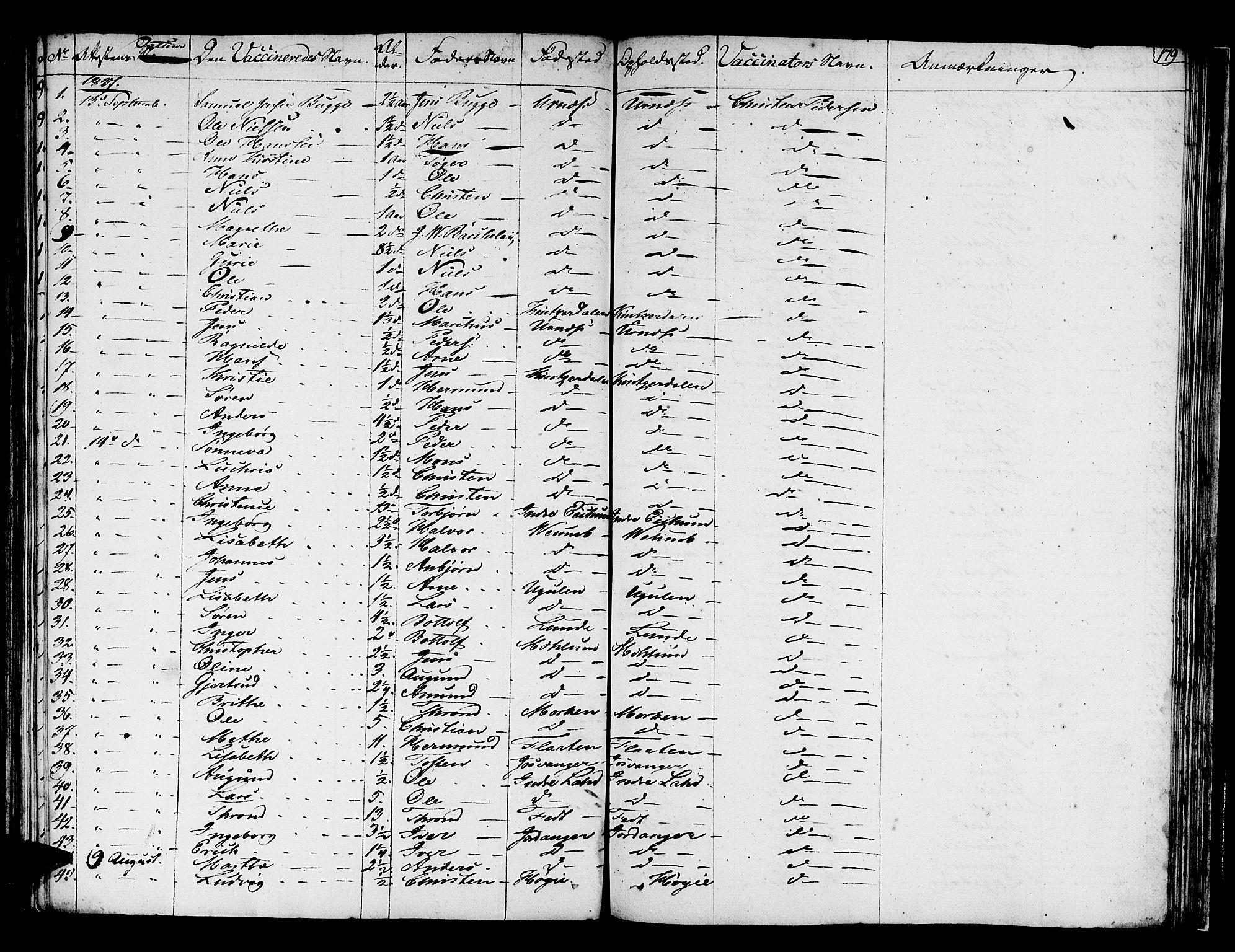 Hafslo sokneprestembete, SAB/A-80301/H/Haa/Haaa/L0004: Parish register (official) no. A 4, 1821-1834, p. 179